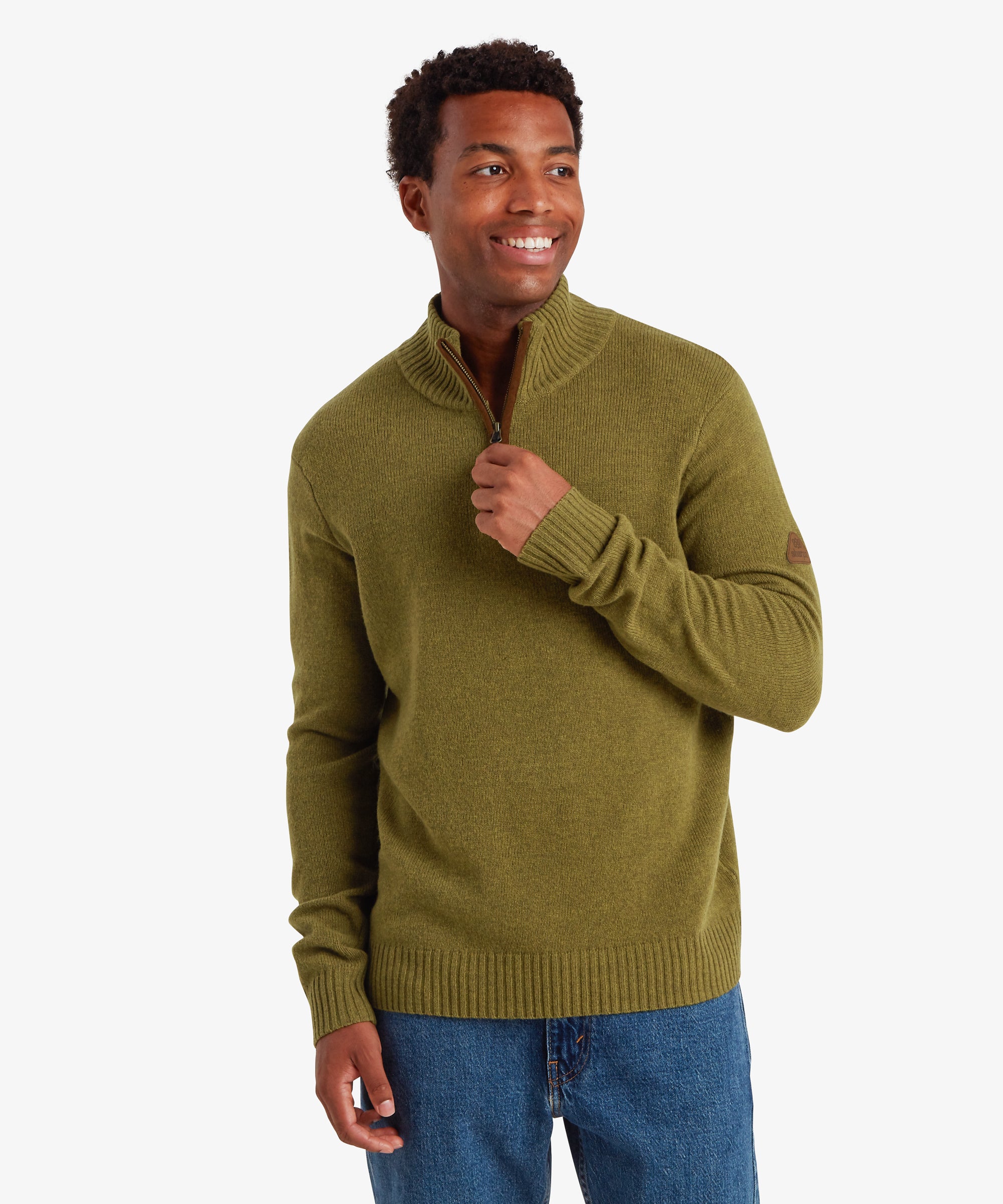 Kangtega Quarter Zip Sweater - Moss