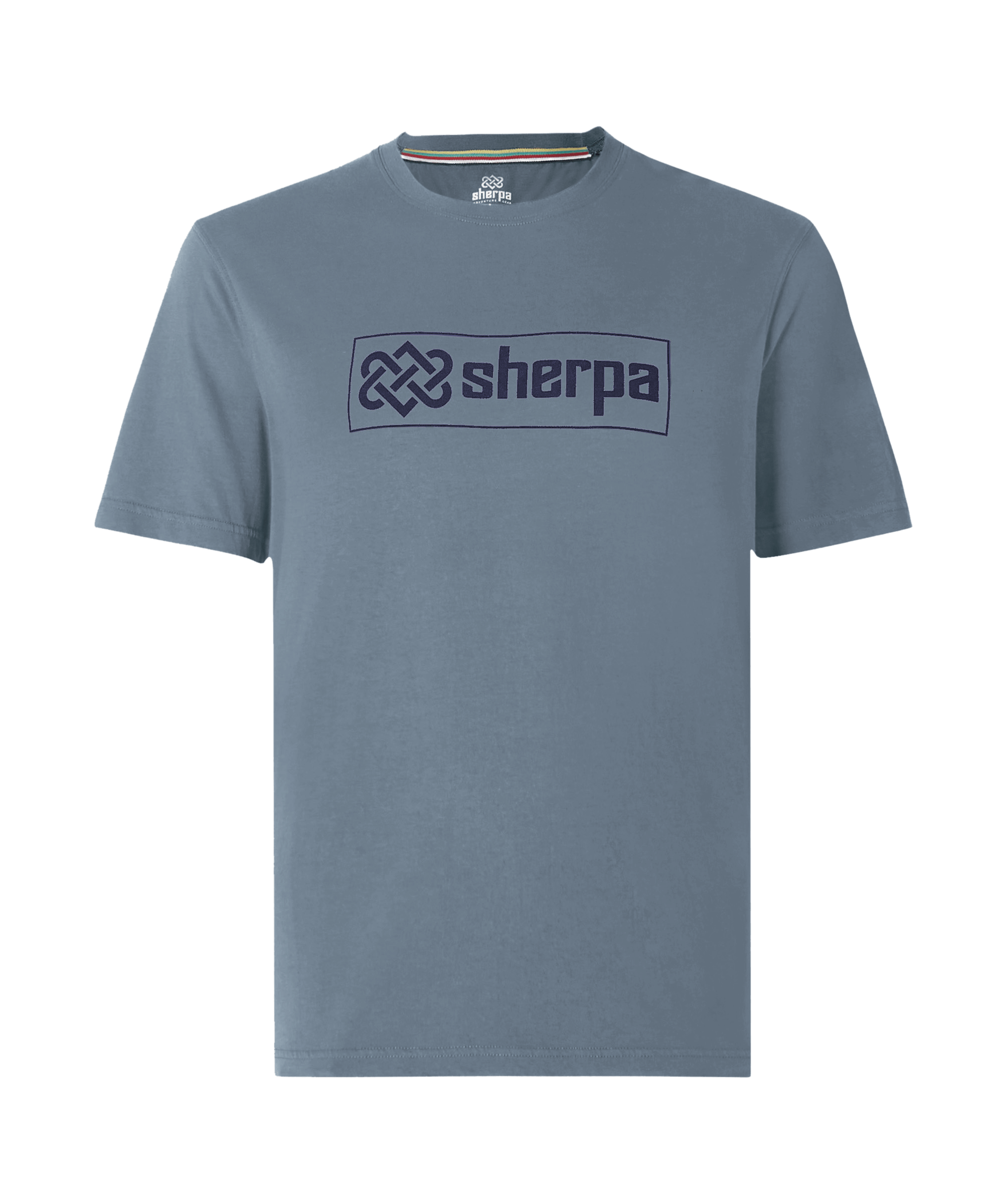 Mens Sherpa Logo T-Shirt Blue Sherpa Adventure Gear