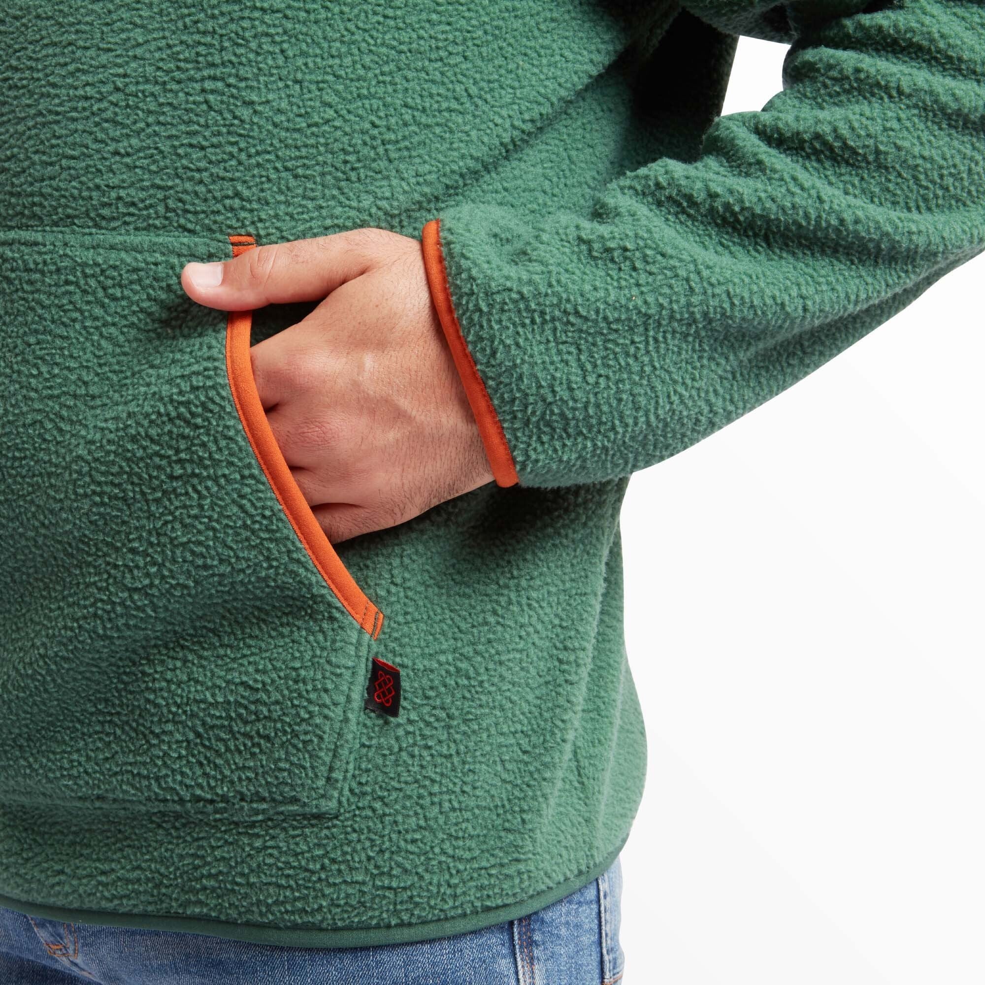 Uddesya Ã-ko-Kapuzenpullover mit Viertelreißverschluss - Wald