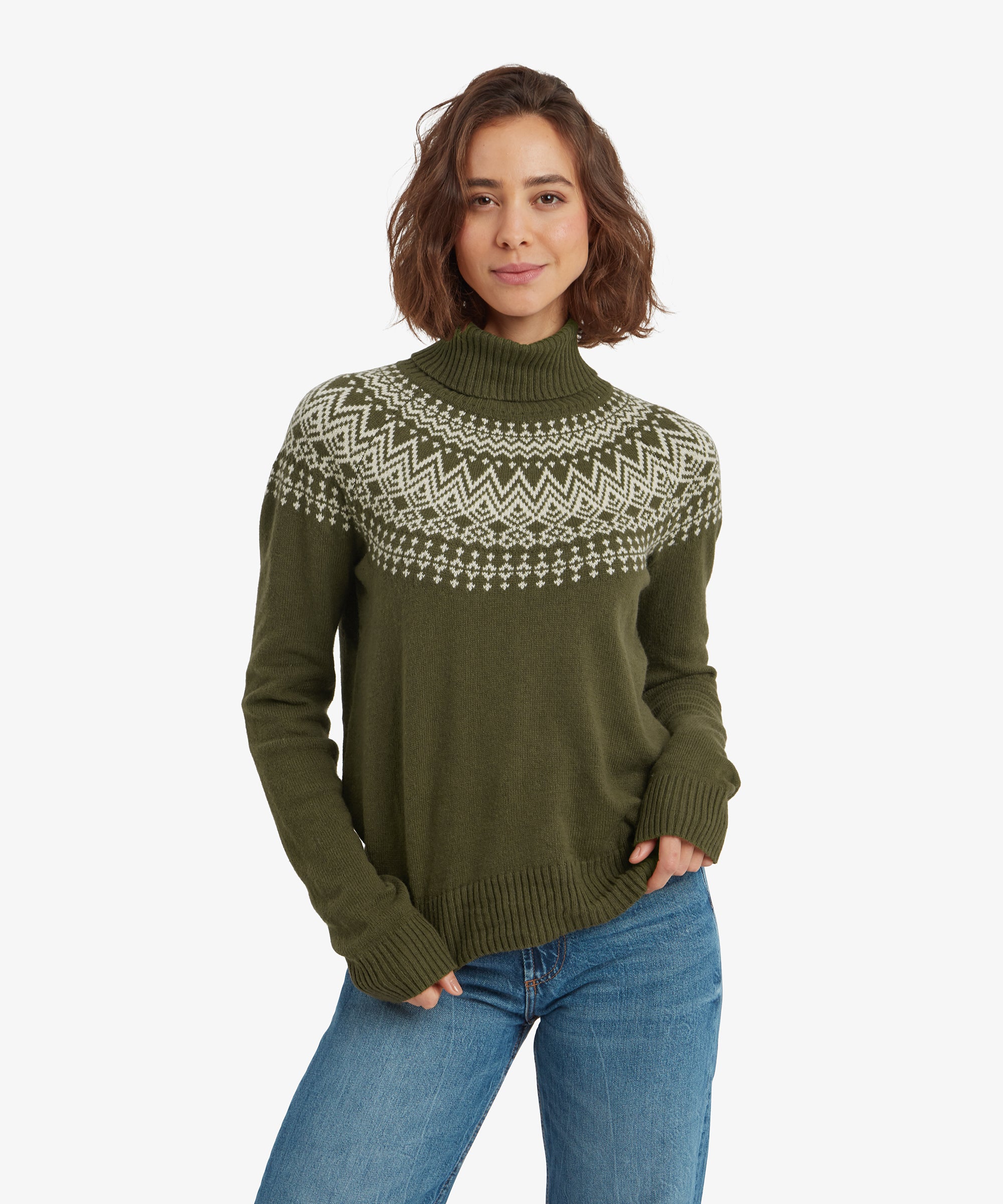 Camkilo Roll Neck Sweater - Evergreen