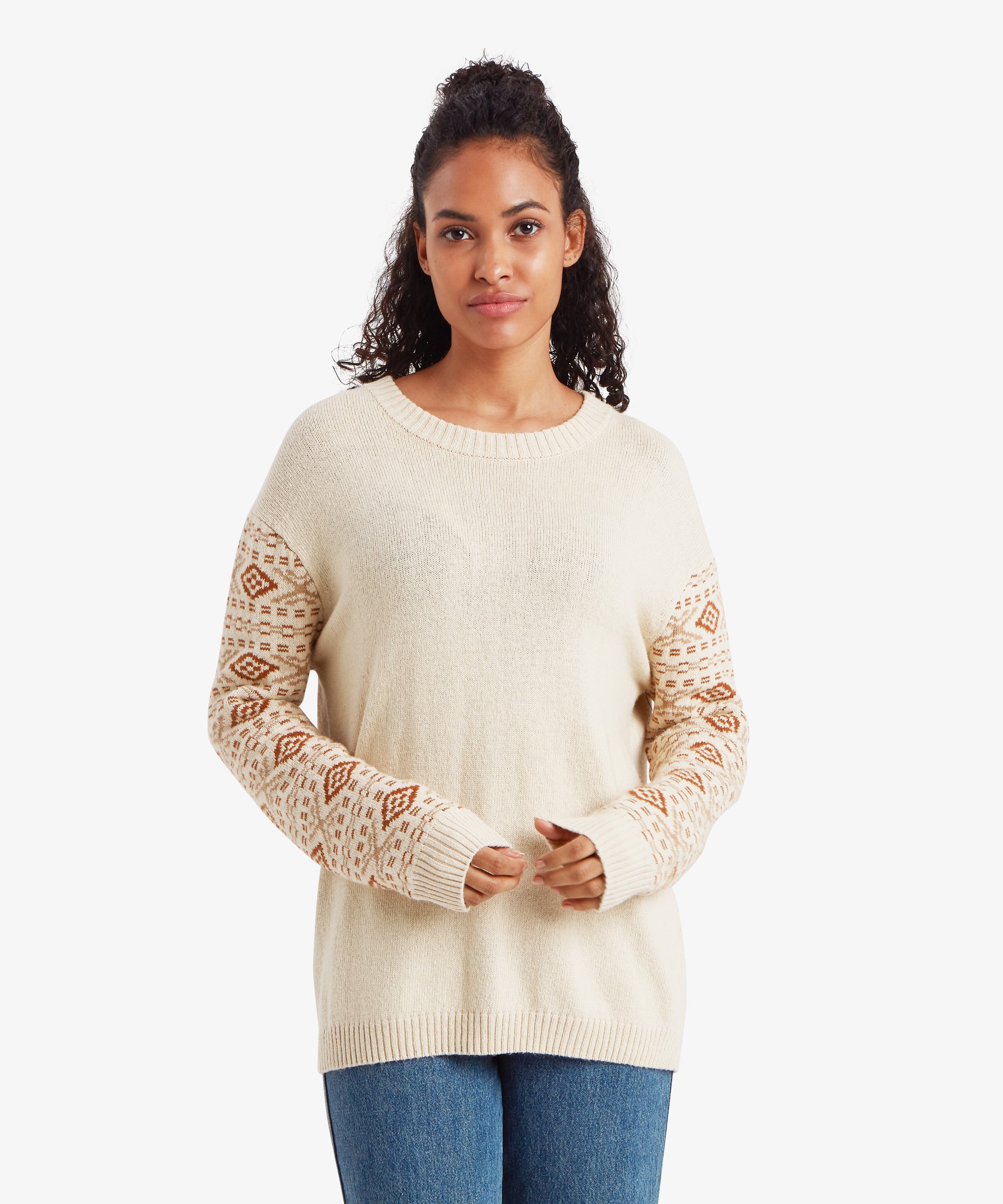 Dorje Crew Neck Sweater - Ecru