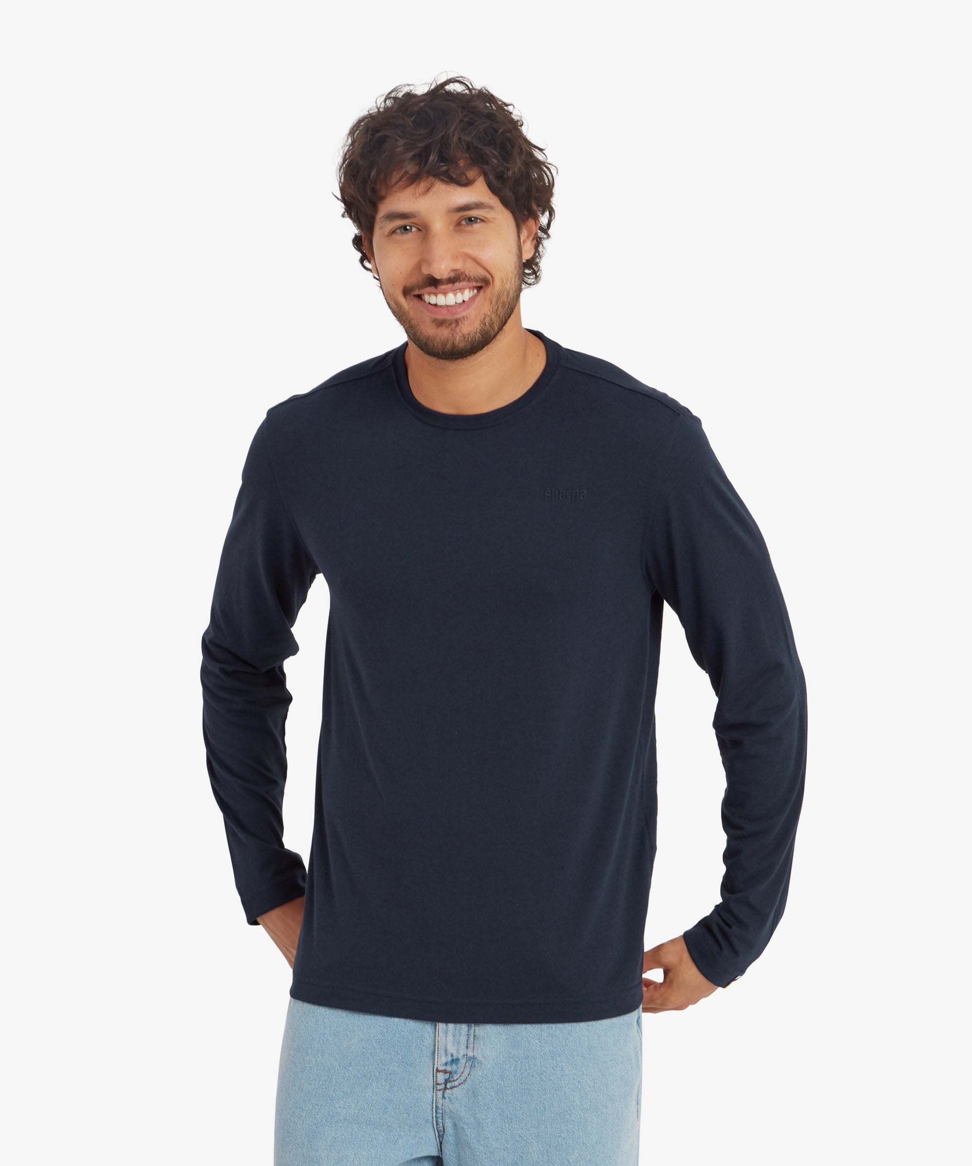 Bali Long Sleeve Crew - Rathee Blue
