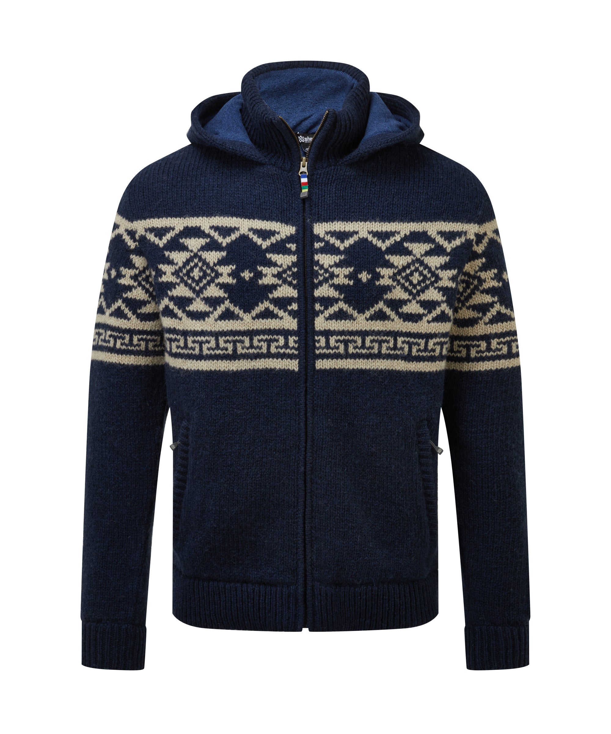 Kirtipur Full Zip Sweater - Rathee Blue
