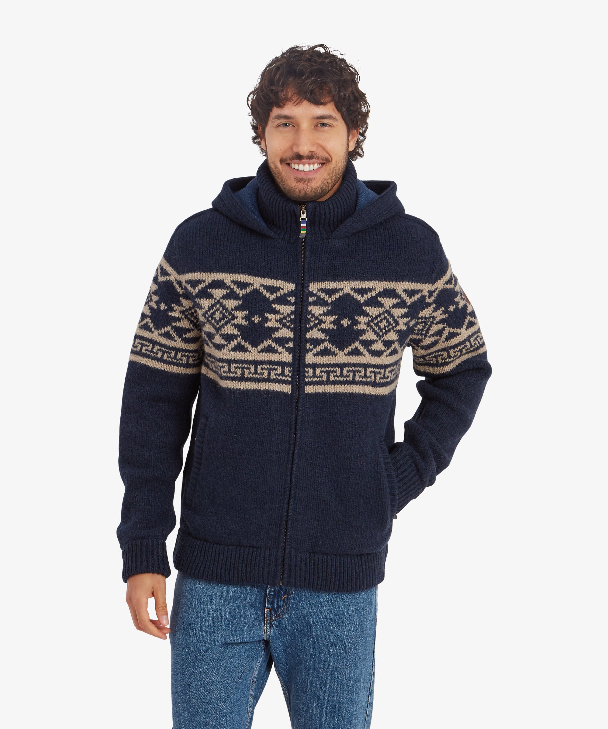 Kirtipur Full Zip Sweater - Rathee Blue