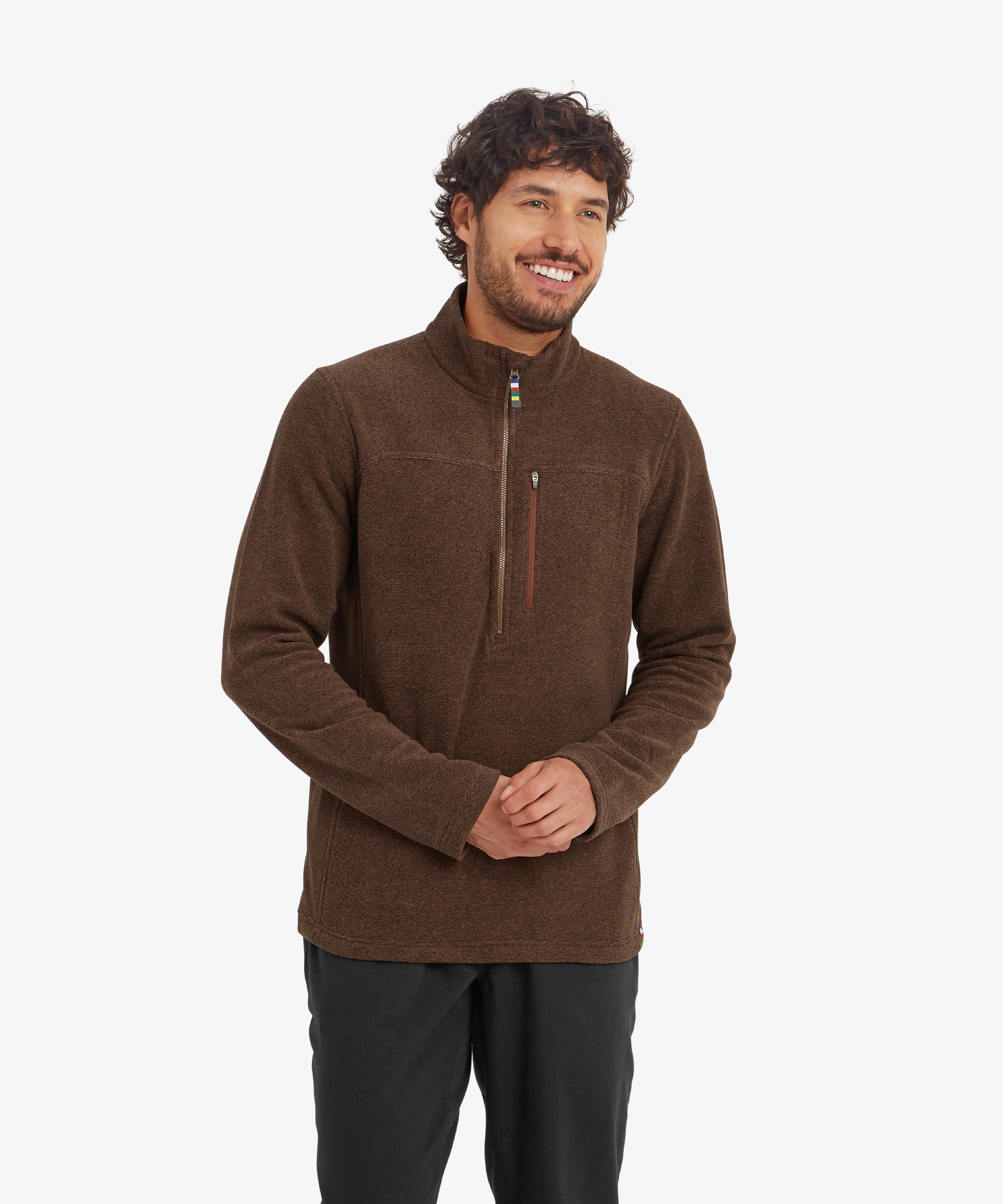Rolpa Eco Quarter Zip Fleece - Cappuccino