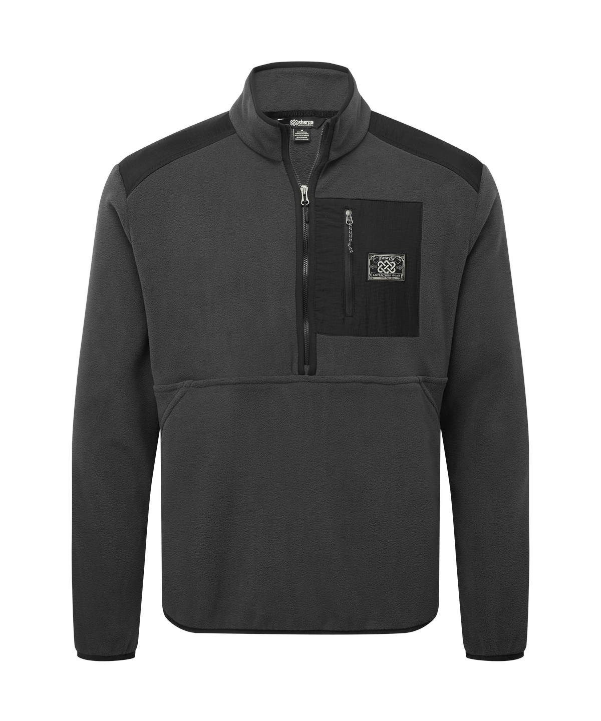Front view of a men's Sherpa Adventure Gear charcoal.
