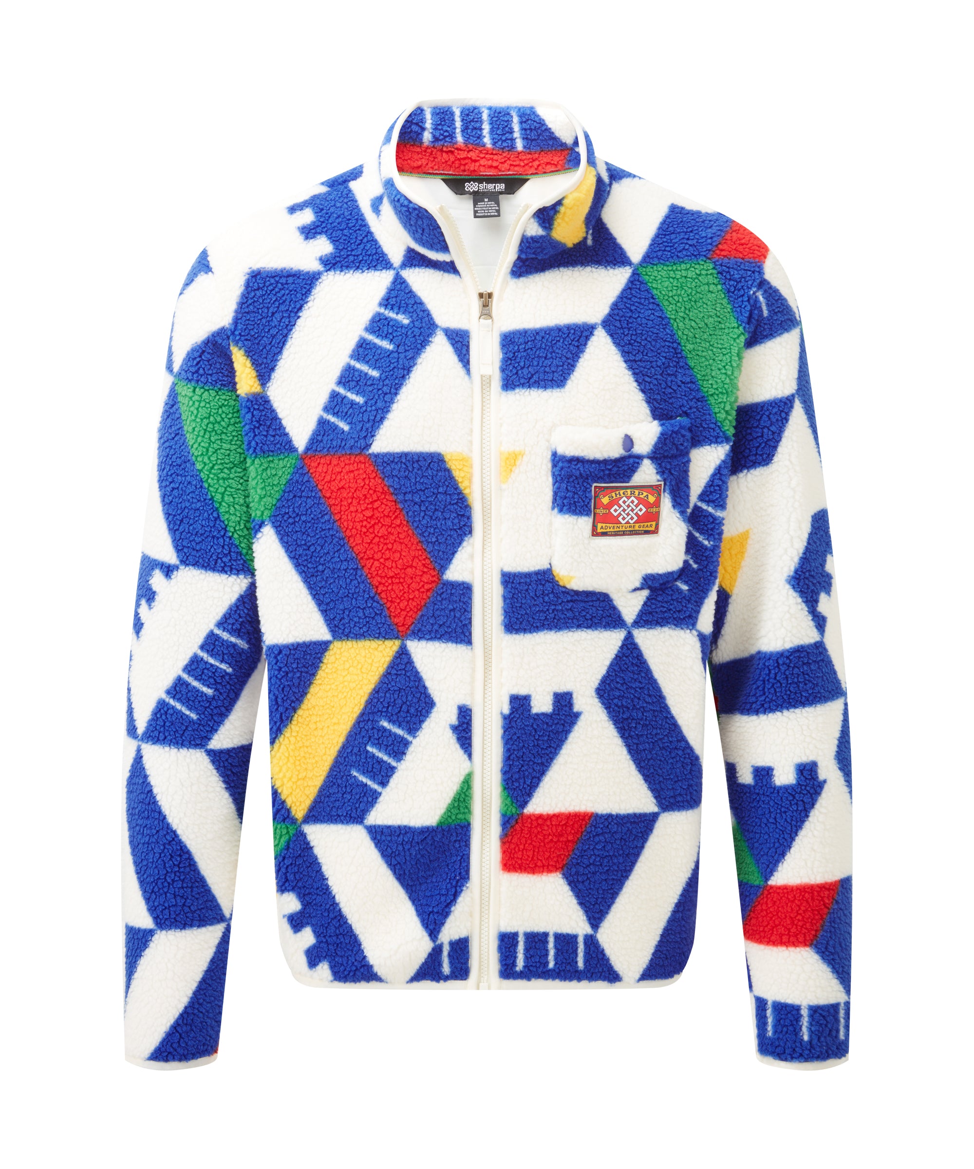 Tarcho Printed Full Zip Fleece  - Peetho Geo Block