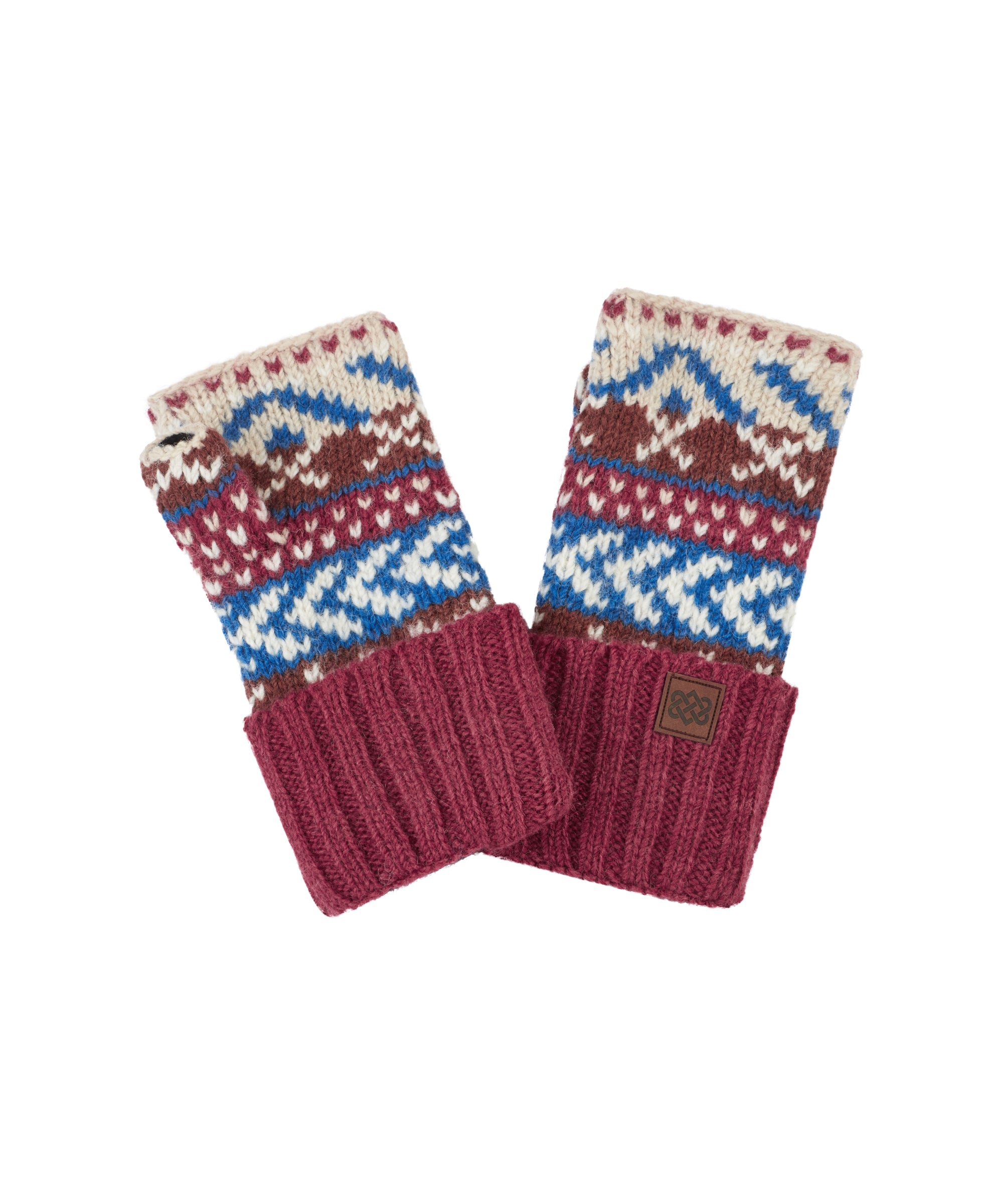 Unisex Vastu Knit Wrist Warmer Red | Sherpa Adventure Gear
