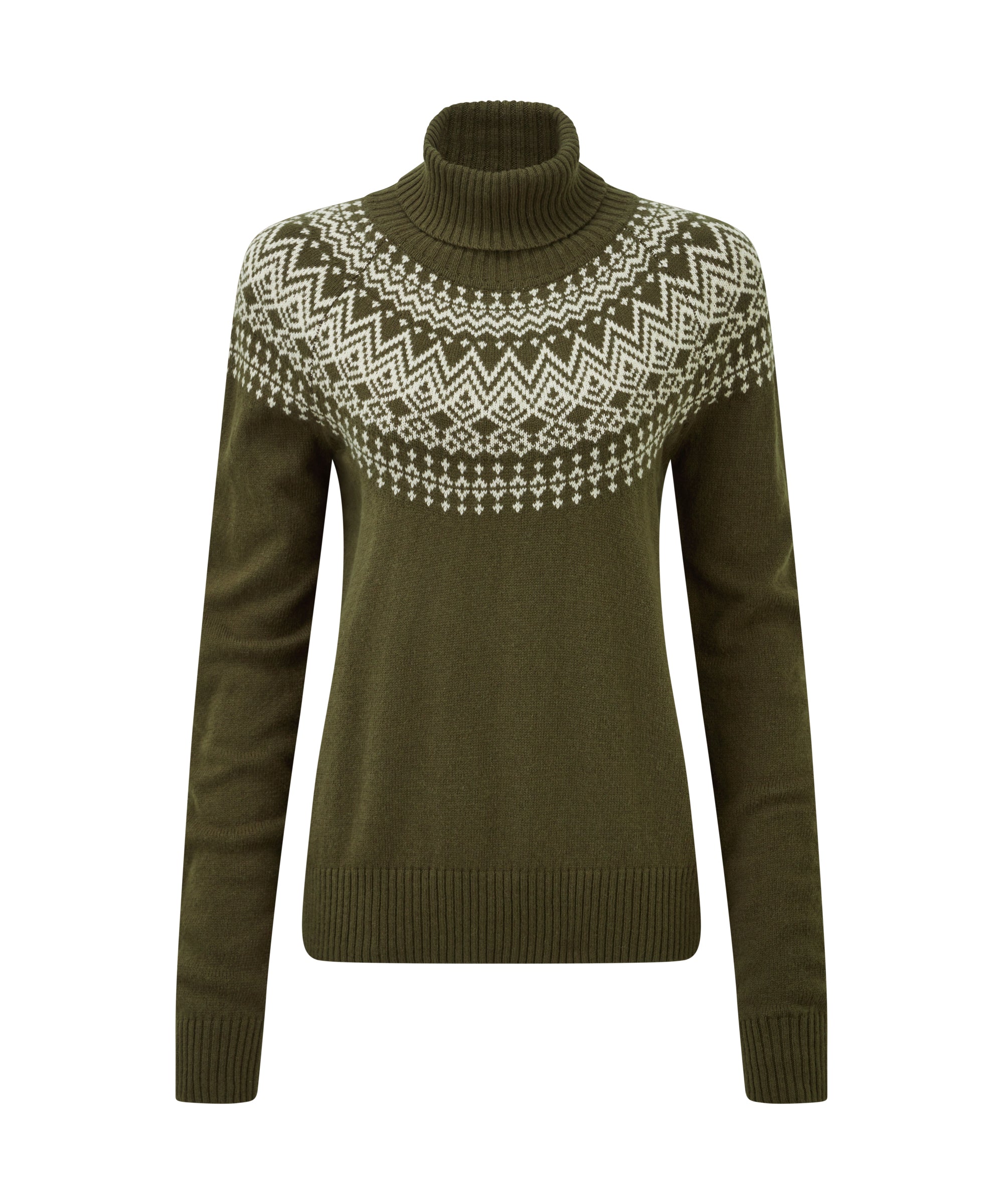 Women's Camkilo Roll Neck Sweater Green | Sherpa Adventure Gear