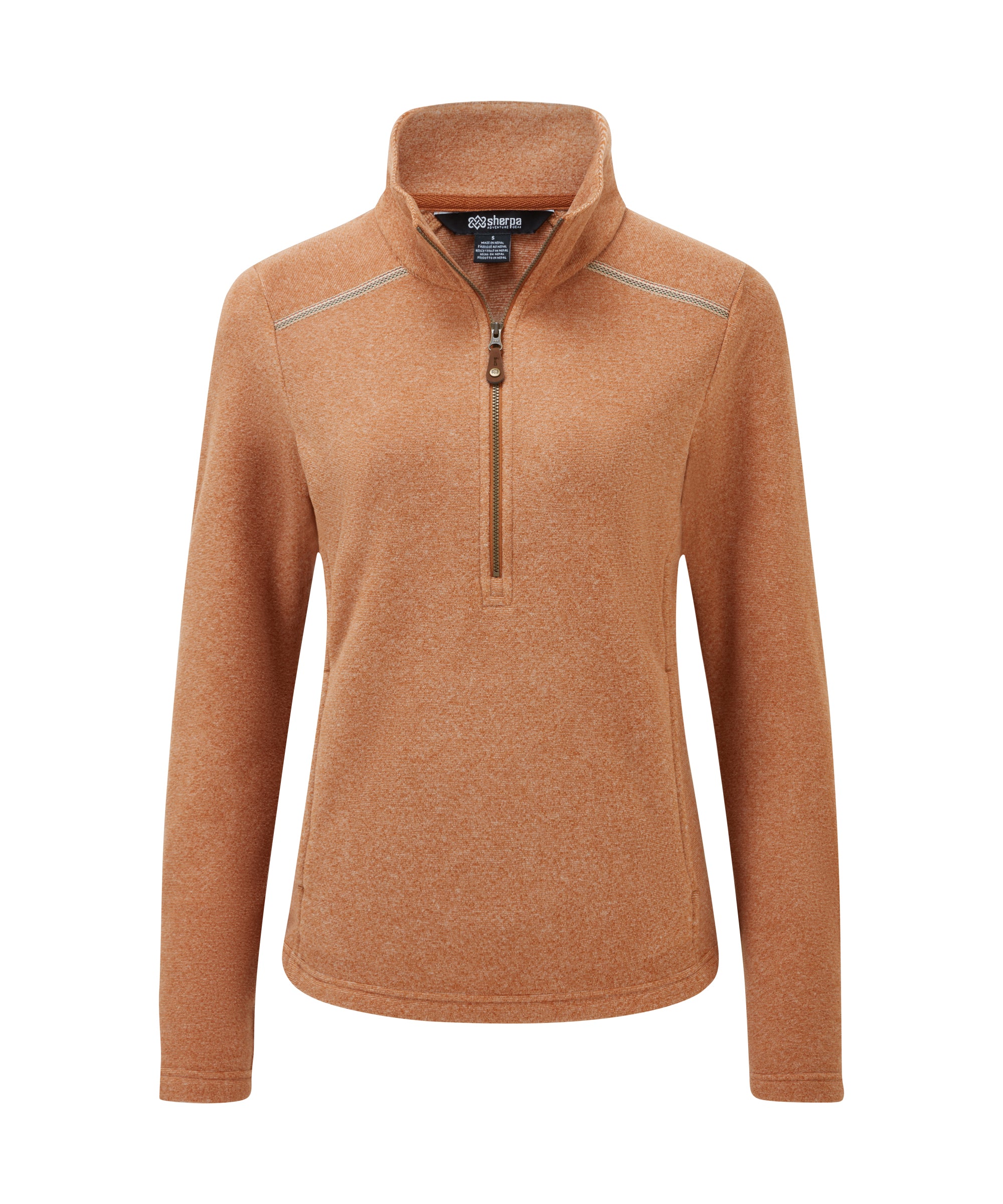 Women's Rolpa Eco Half Zip Pullover Brown | Sherpa Adventure Gear