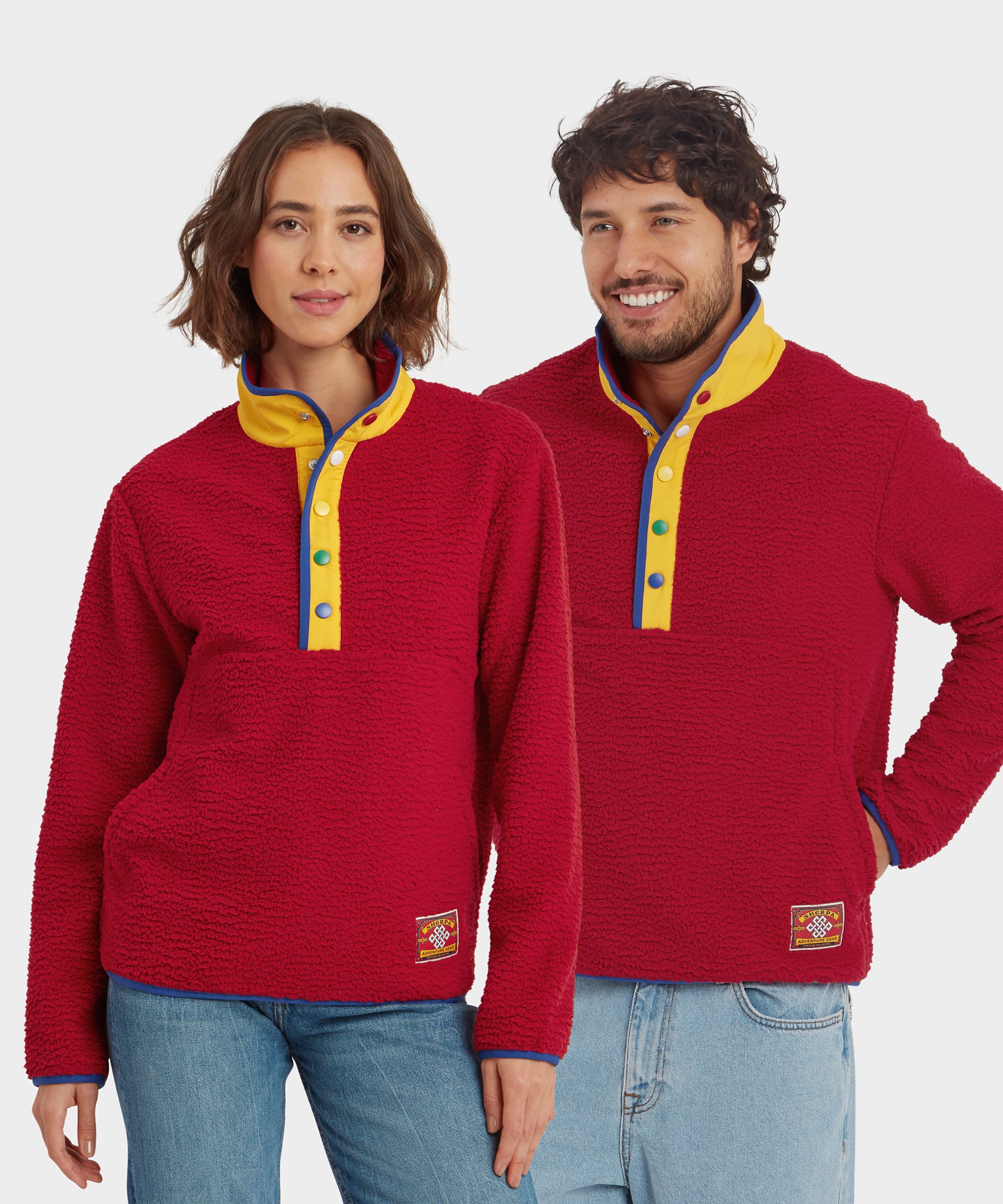 Tarcho Quarter Snap Pullover – Tibetisches Rot