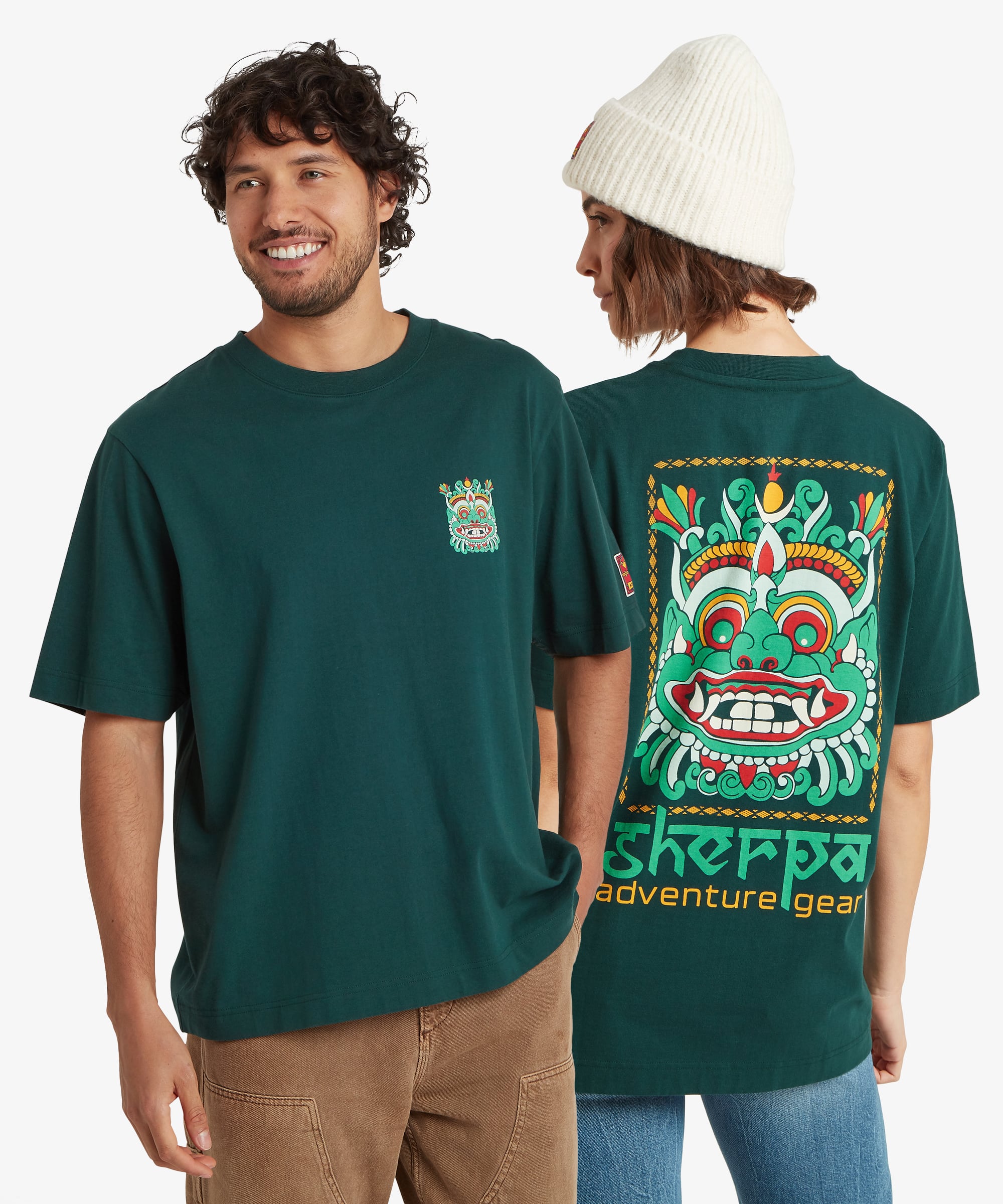 Tarcho Mask T-Shirt  - Dark Green