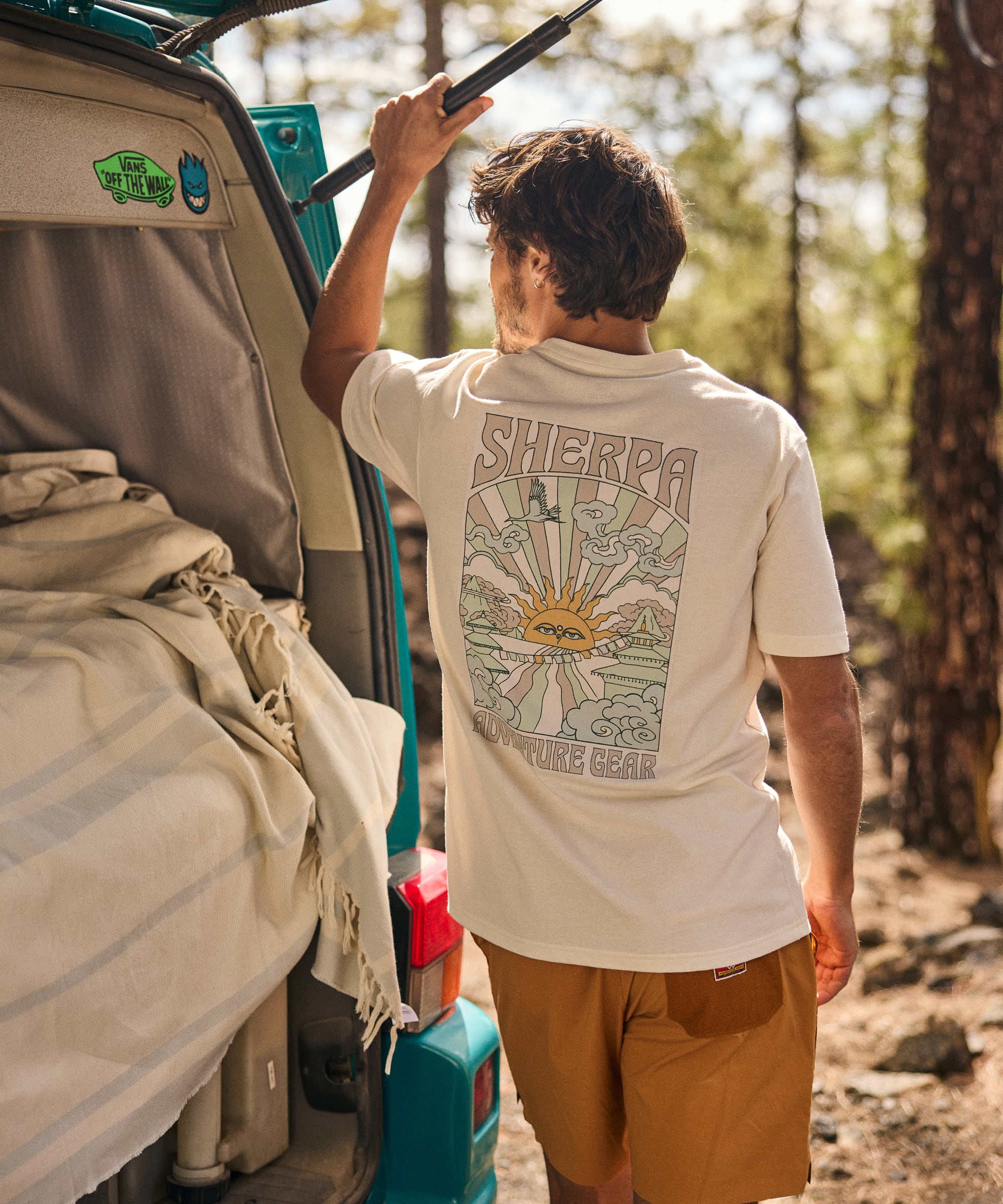 Men's Psychedelic T-Shirt White | Sherpa Adventure Gear