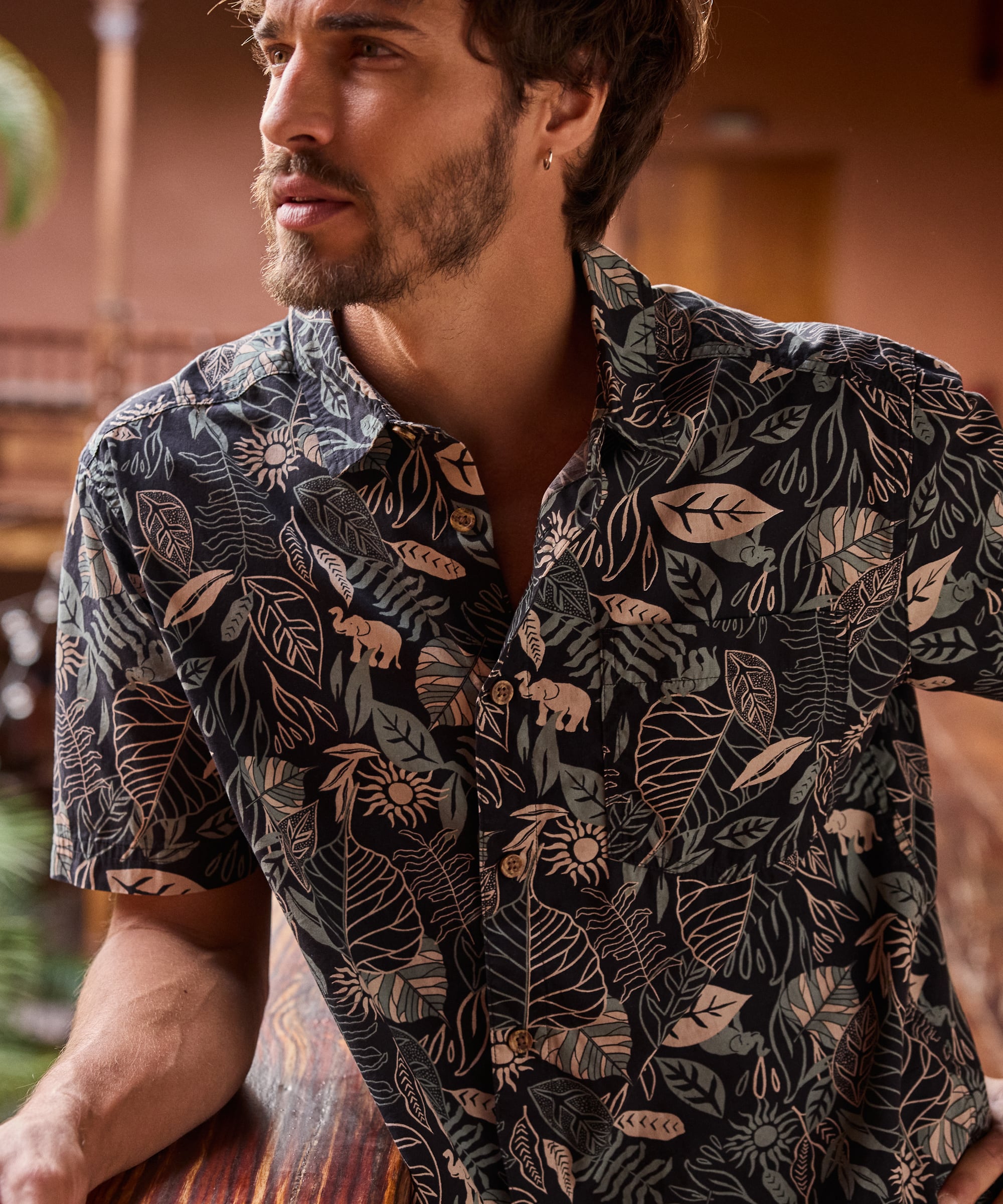 SALSATION サルセーション Short Sleeves Top XS Men's Balun Short Shirt Black | Sherpa Adventure Gear