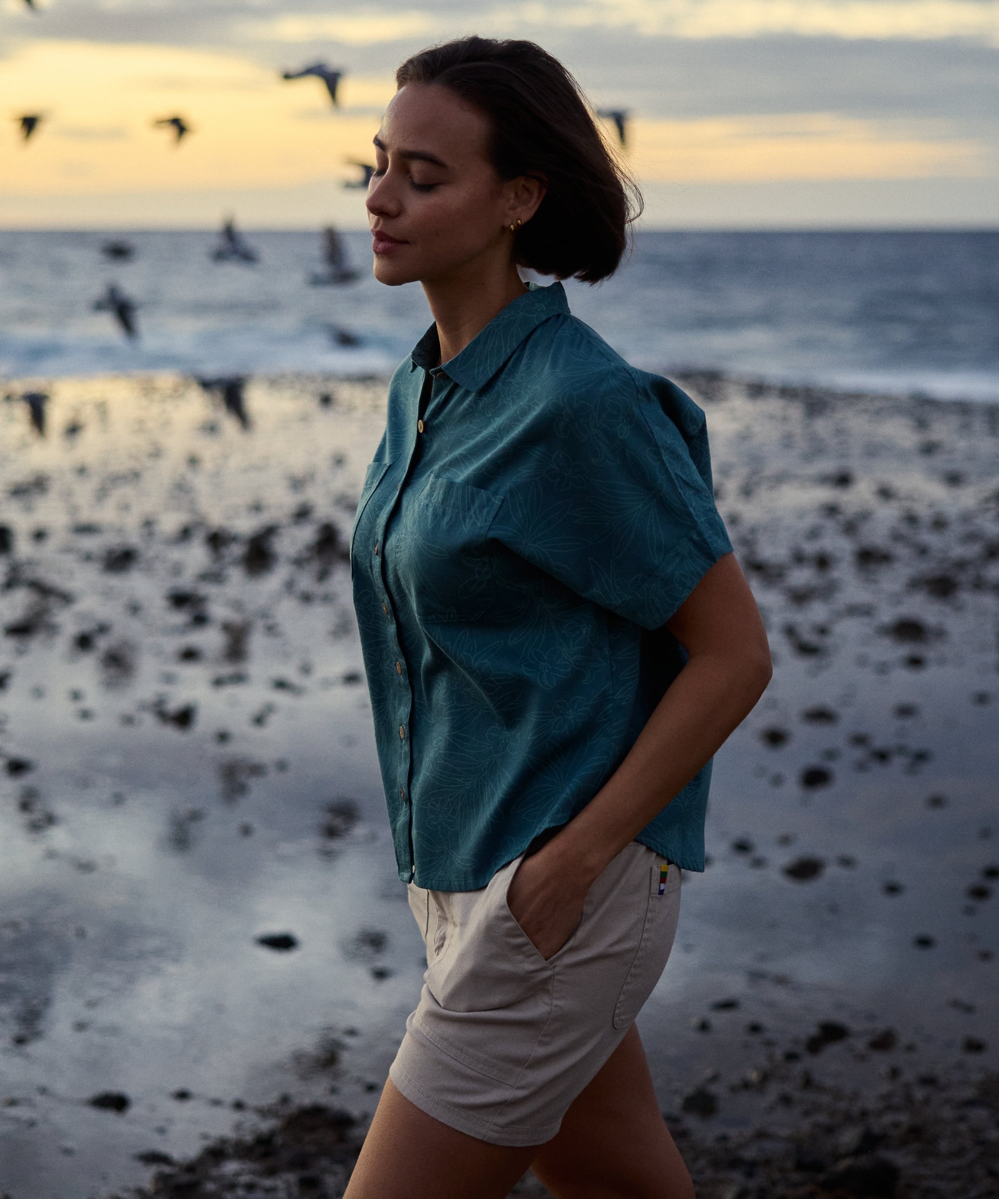 Women's Palmo Short Shirt Floral | Sherpa Adventure Gear