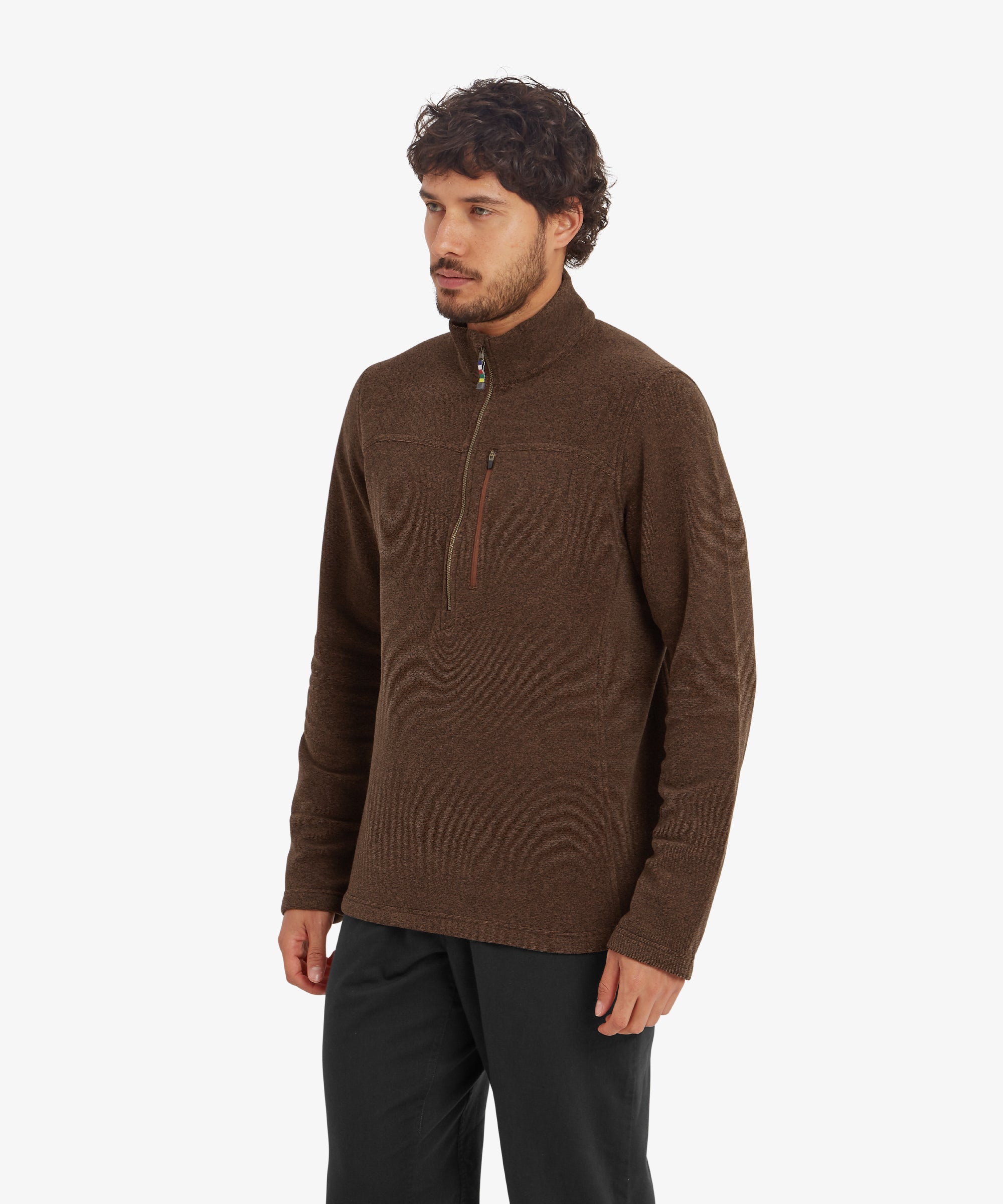 Rolpa Eco Quarter Zip Fleece - Cappuccino