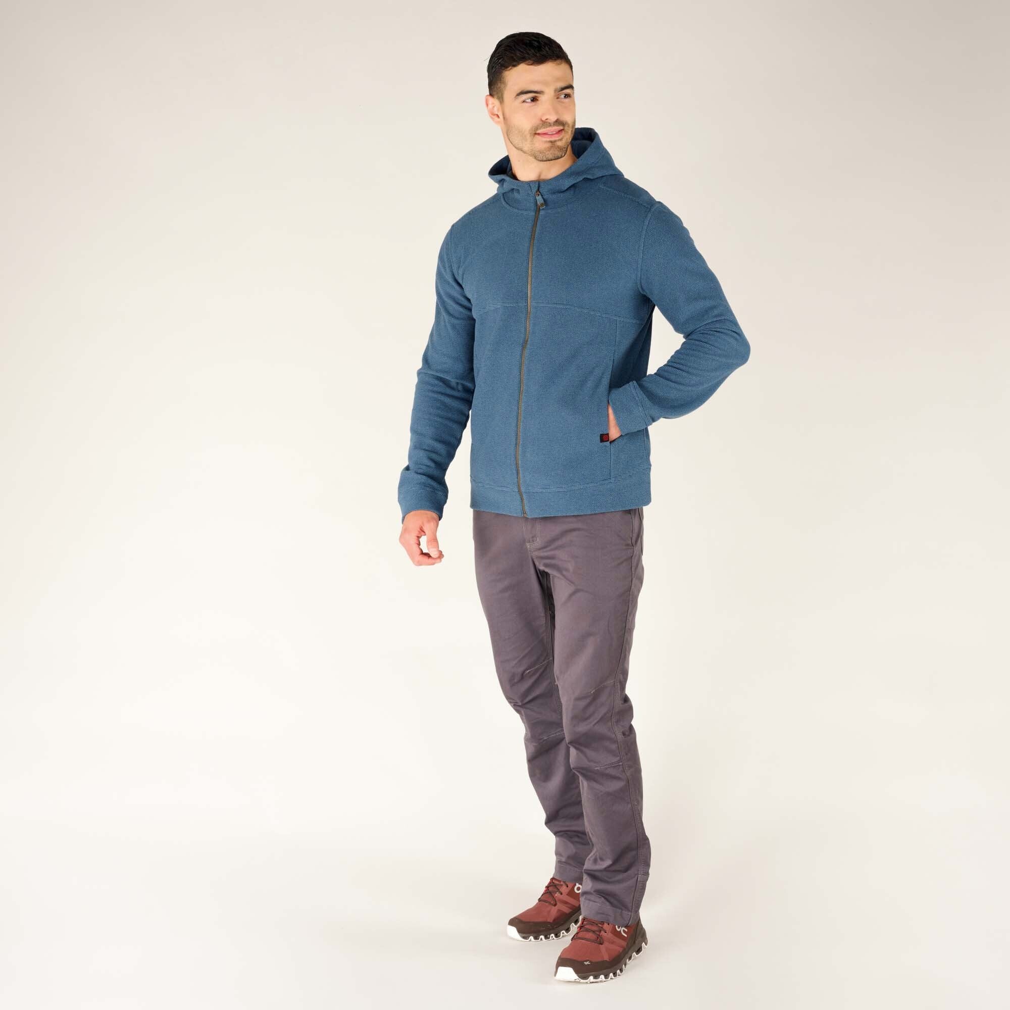 Mens Kula Full Zip Hoodie Blue | Sherpa Adventure Gear
