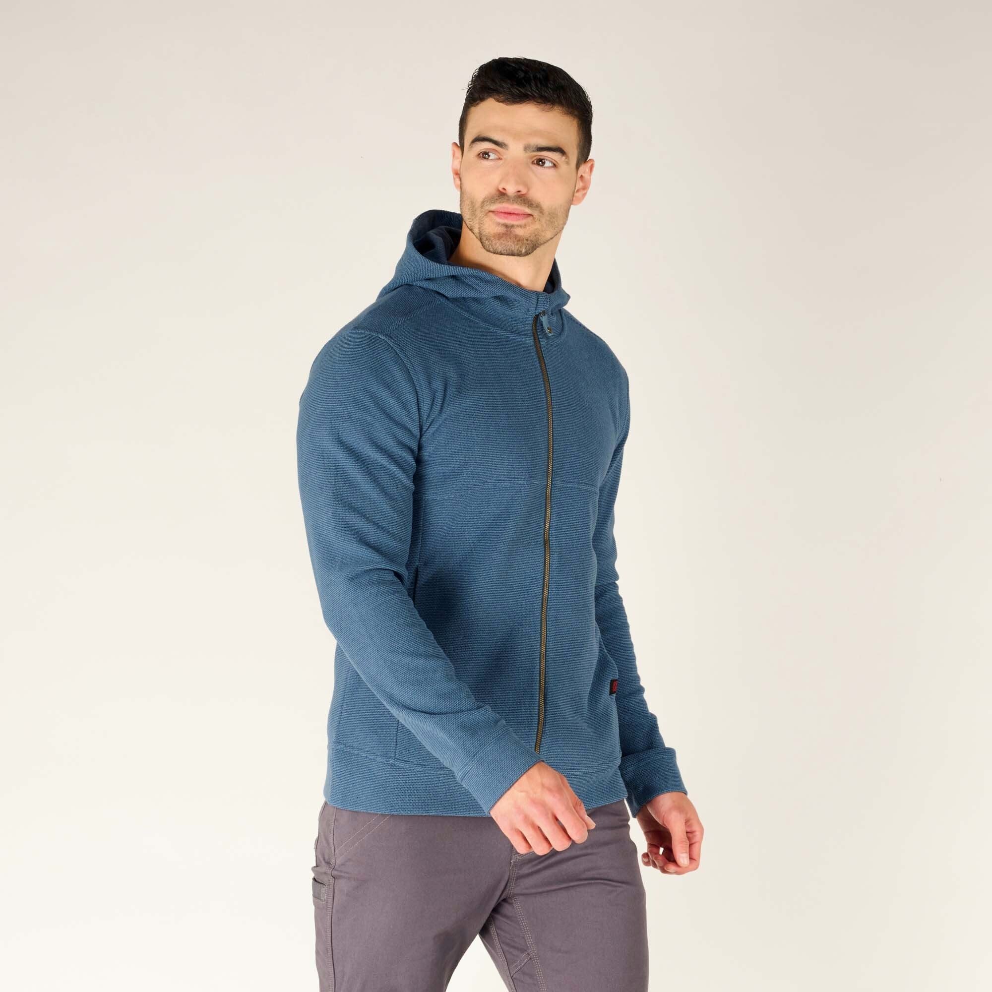 Mens Kula Full Zip Hoodie Blue | Sherpa Adventure Gear