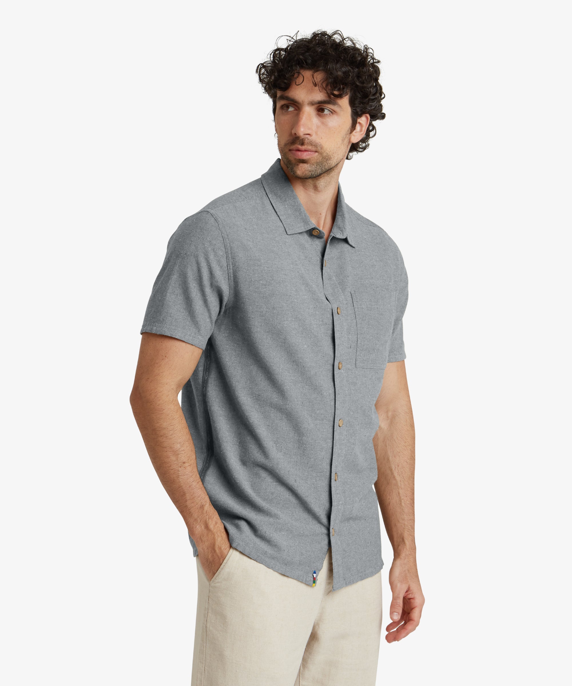Men's Daha Short Sleeve Shirt Grey | Sherpa Adventure Gear
