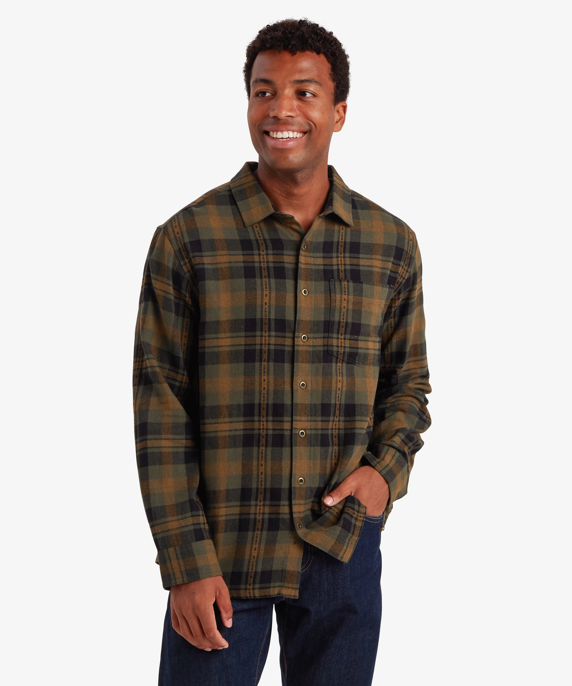 Dharan Long Sleeve Shirt - Evergreen