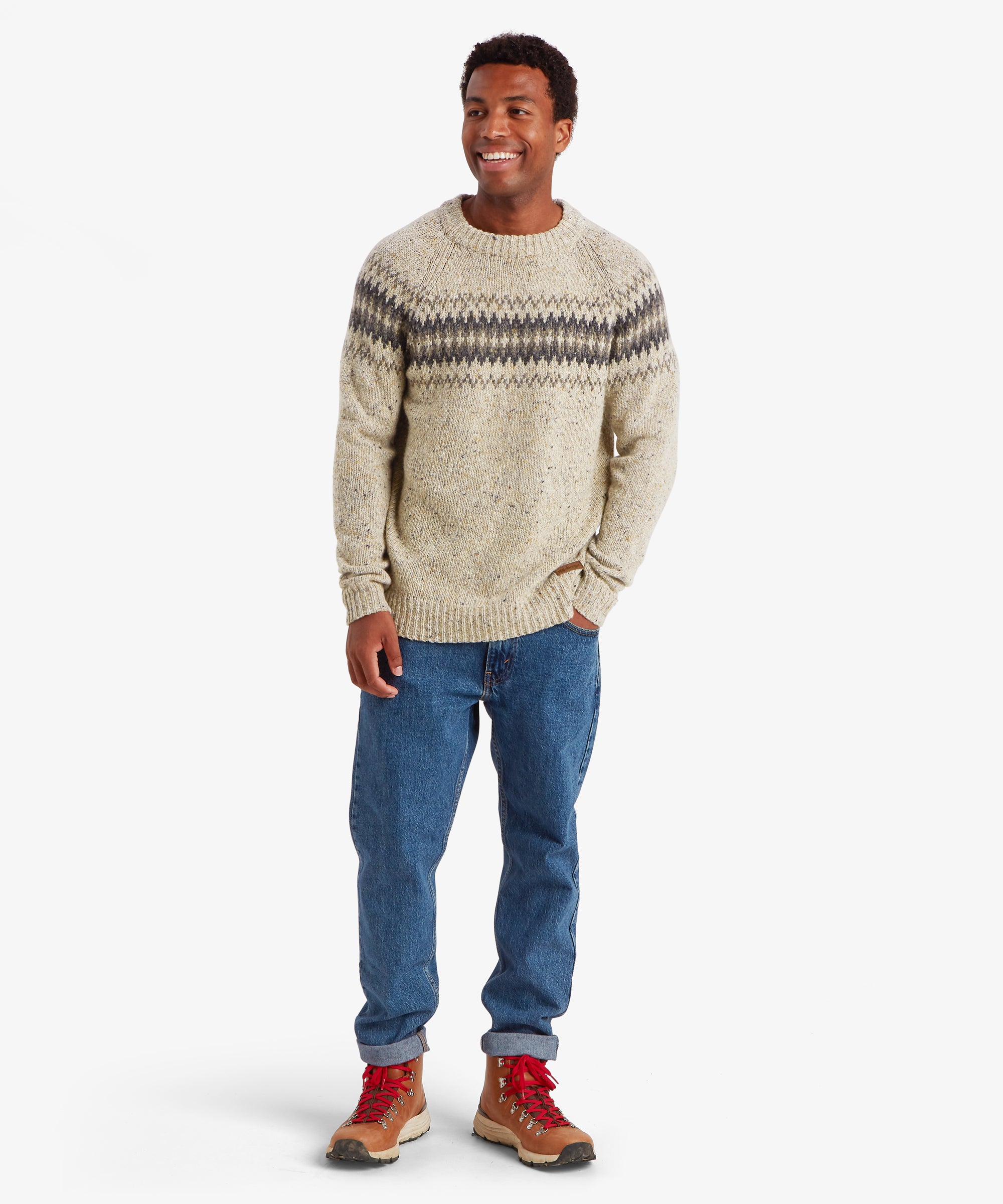 Men's Dumji Jumper Beige | Sherpa Adventure Gear