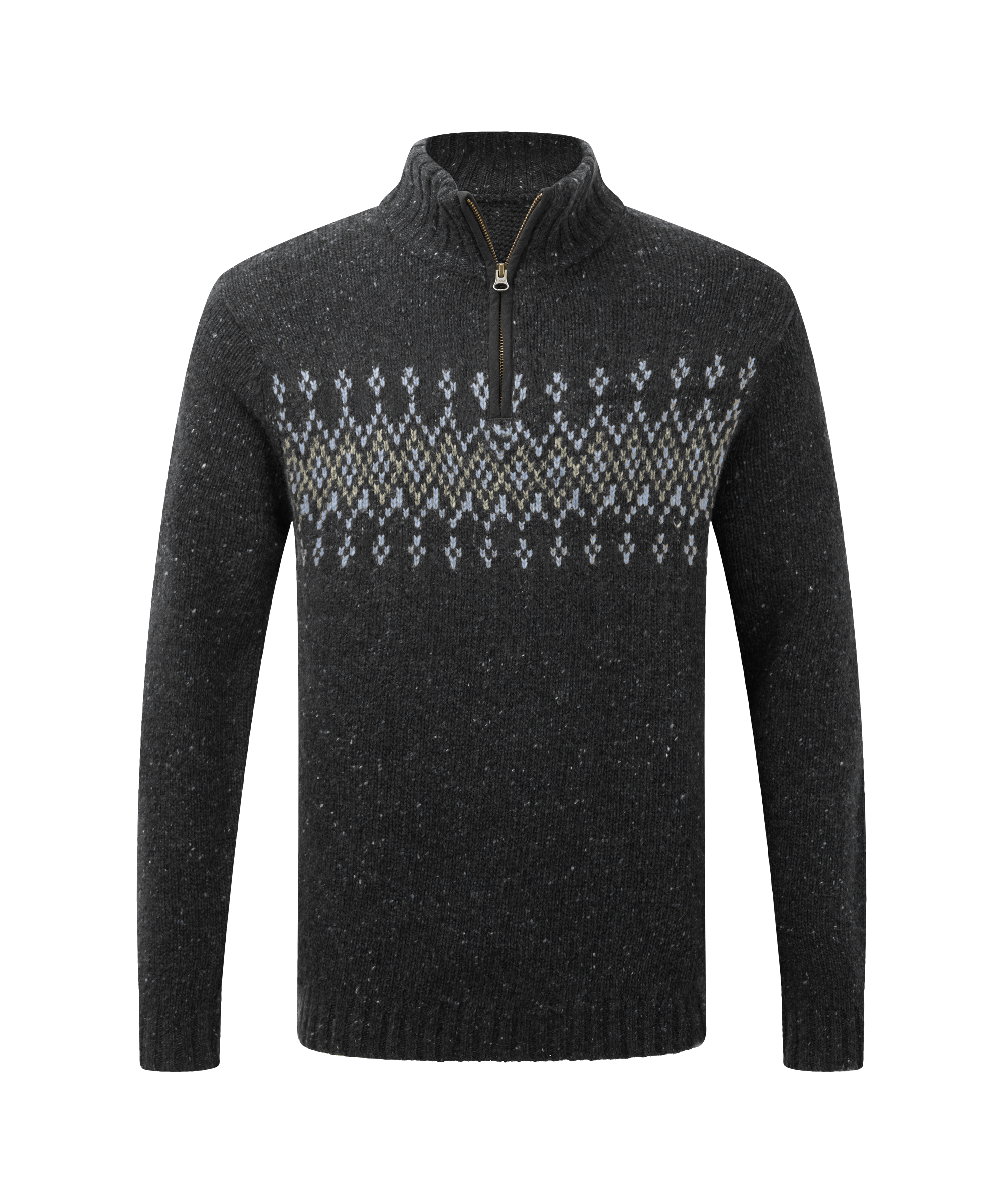 Dumji Pullover mit Viertelreißverschluss - Anthrazit