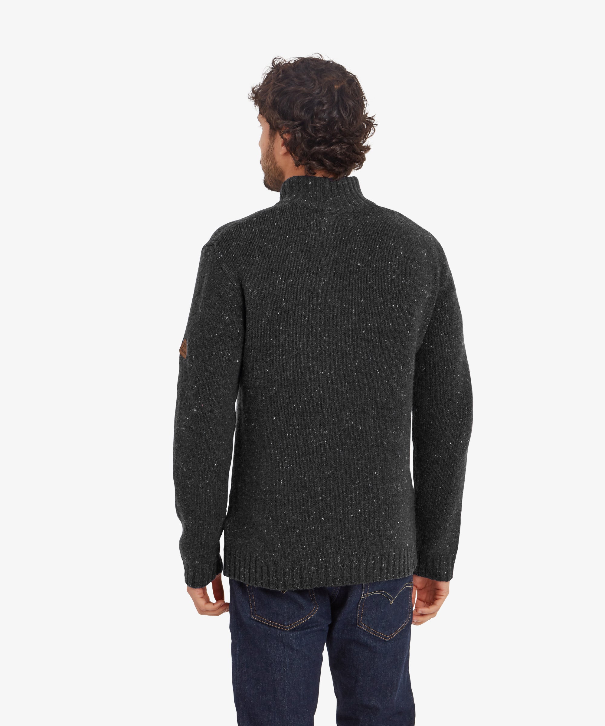 Dumji Pullover mit Viertelreißverschluss - Anthrazit