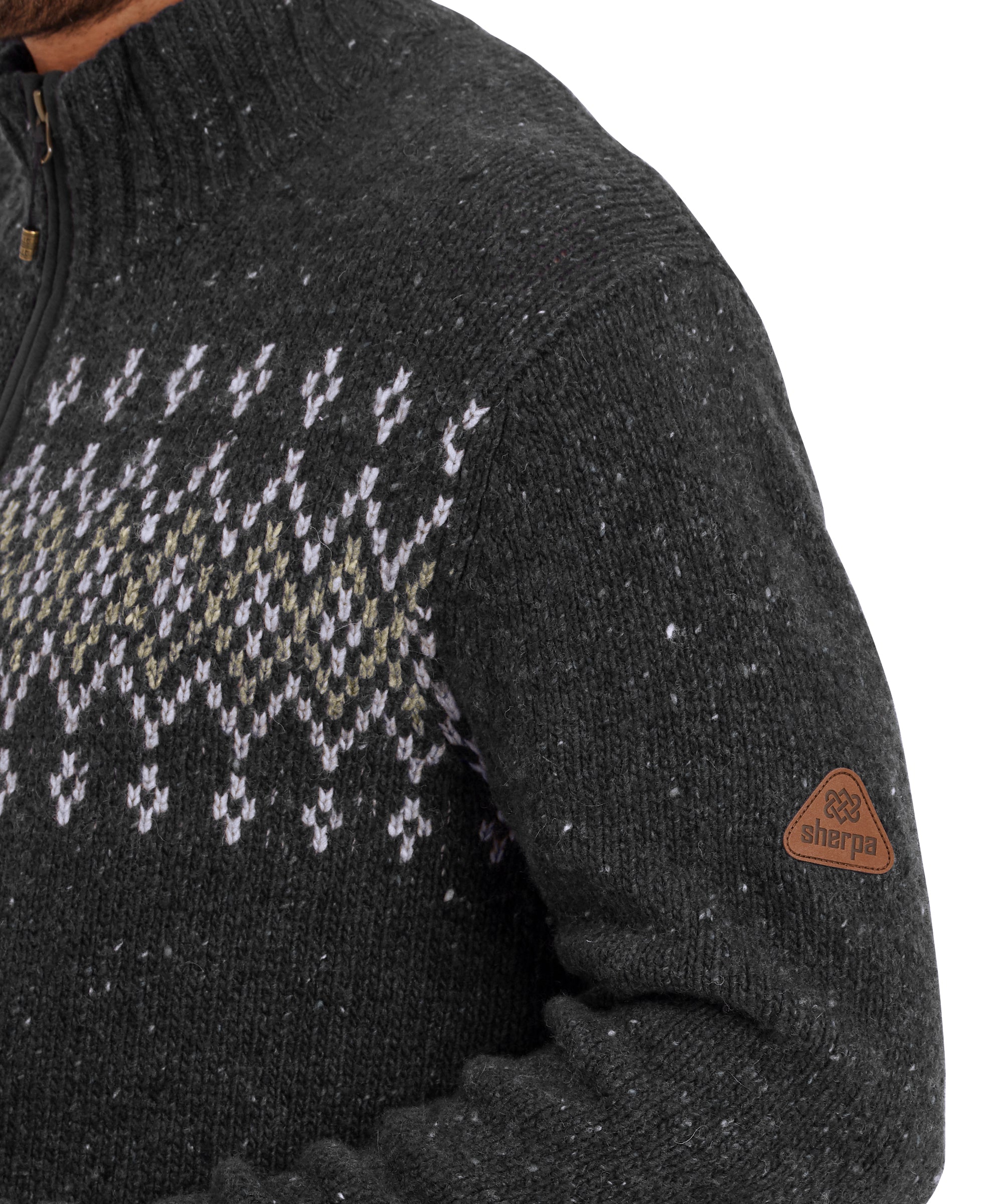 Dumji Pullover mit Viertelreißverschluss - Anthrazit