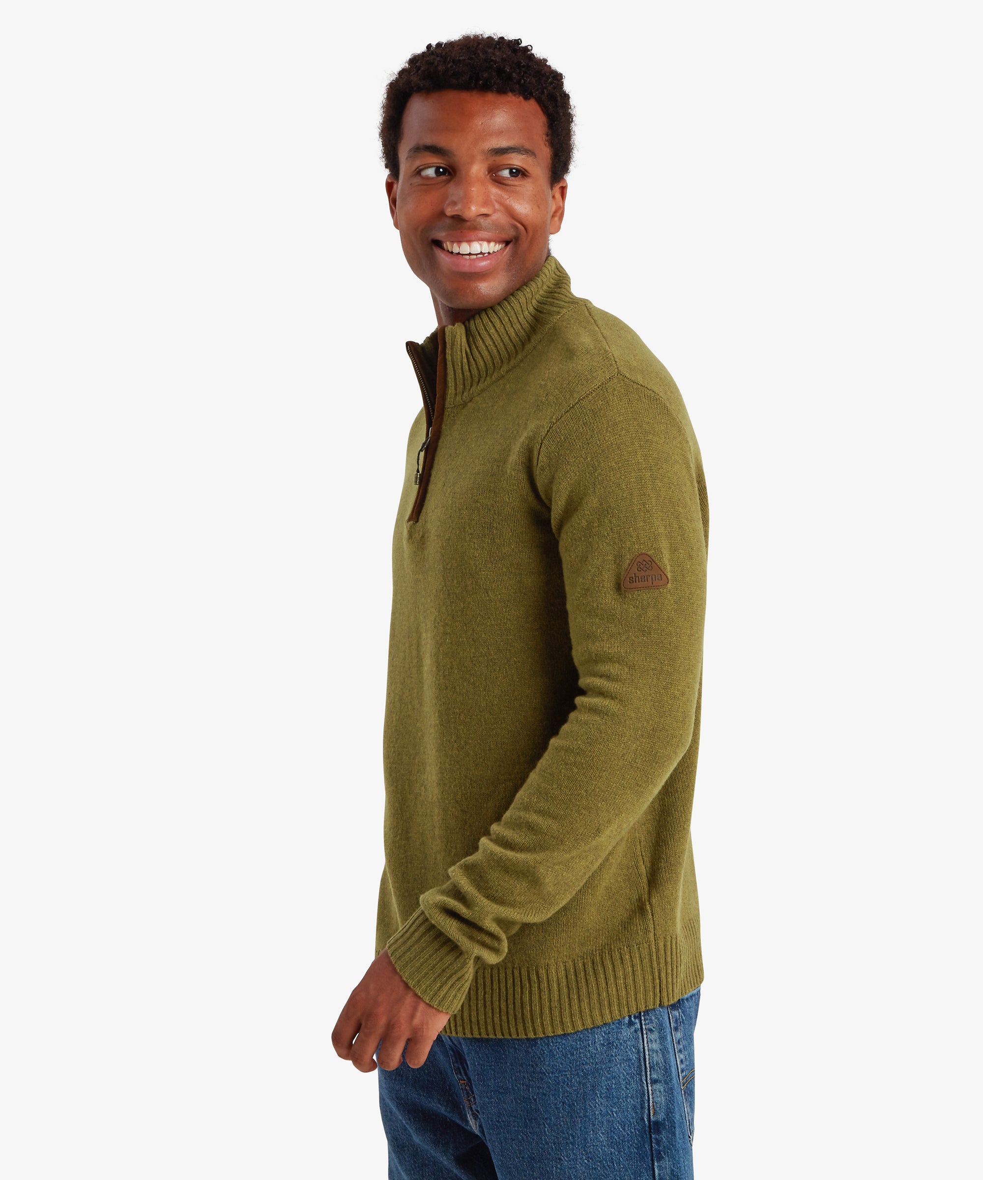 Kangtega Quarter Zip Sweater - Moss