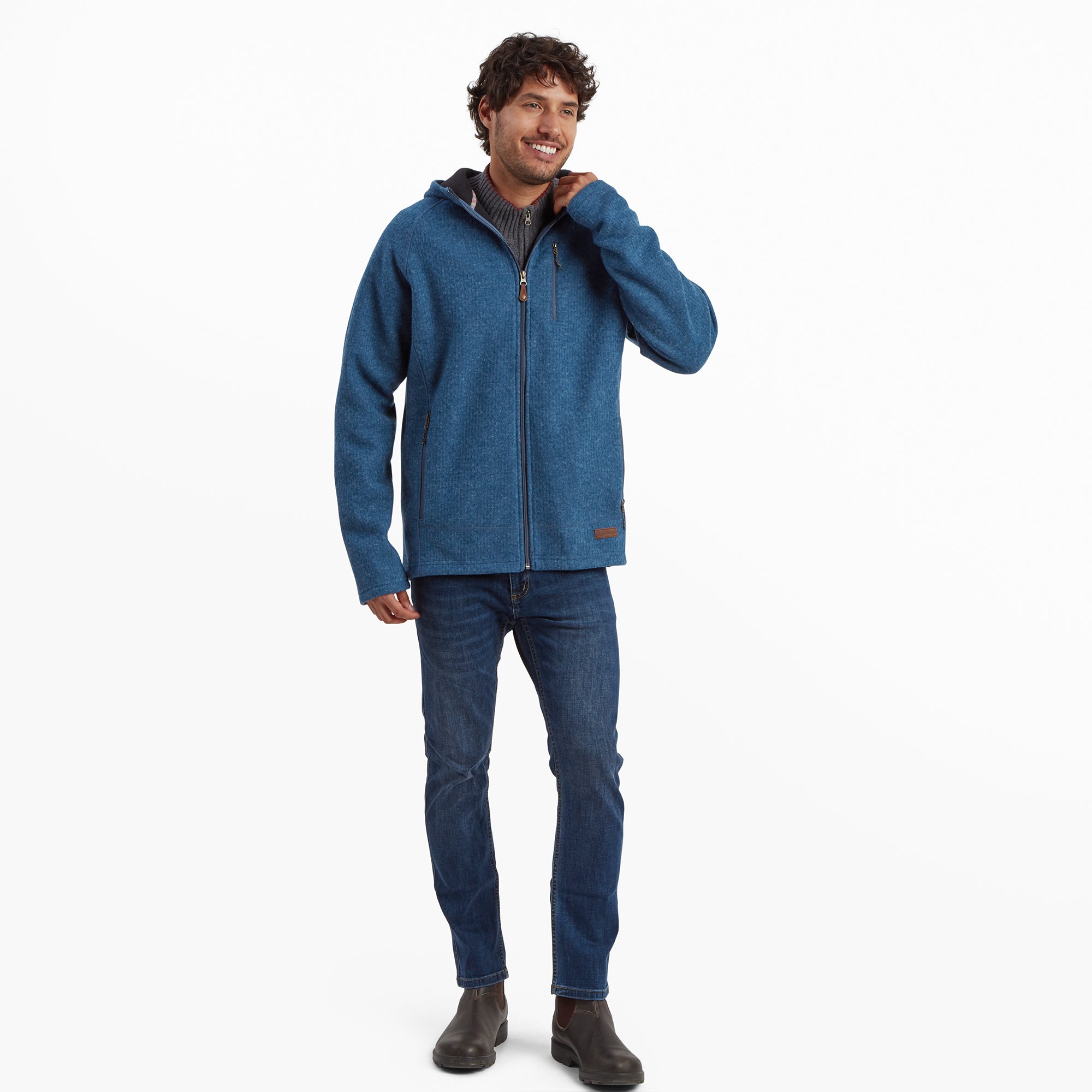 Mens Namgyal Hoodie Blue | Sherpa Adventure Gear