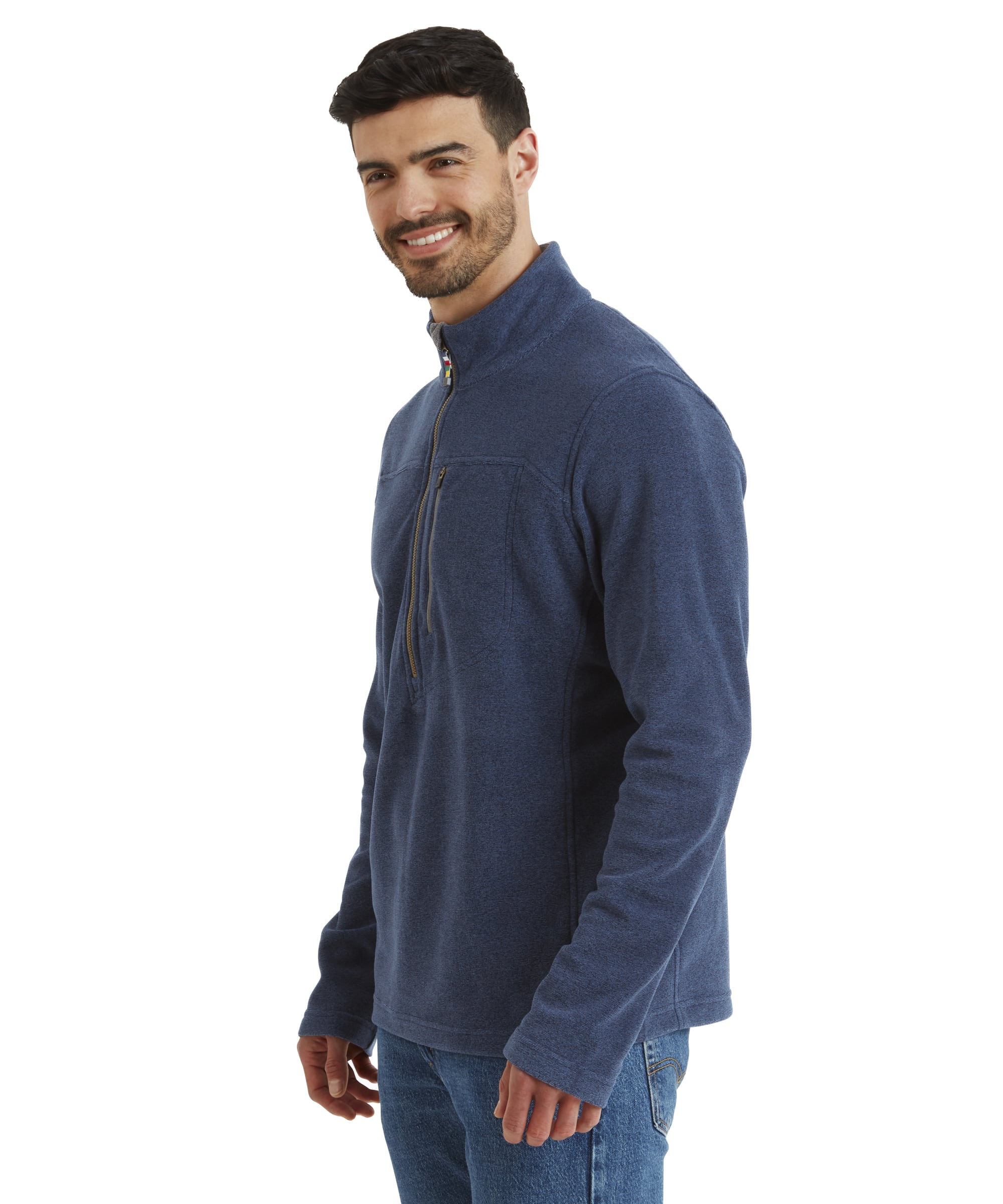 ラッパ！ Men's Rolpa Fleece Quarter Zip Blue | Sherpa Adventure Gear