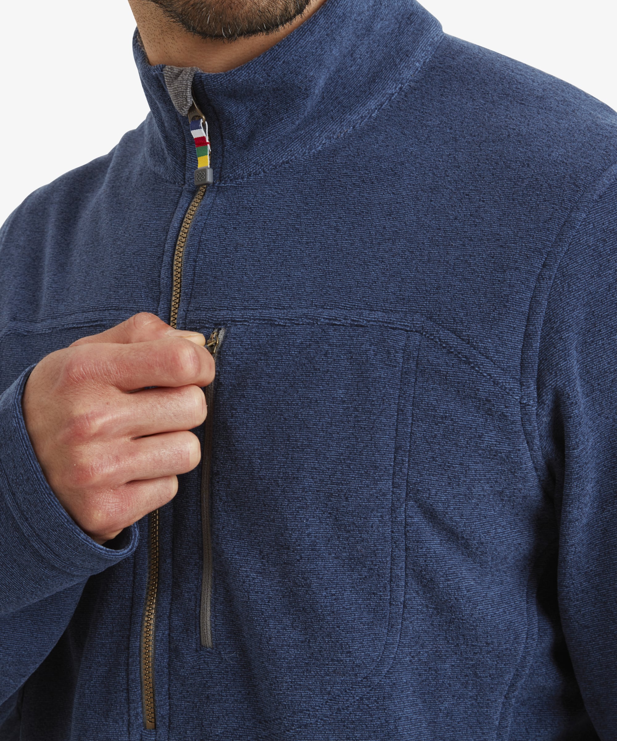Rolpa Eco Quarter Zip Fleece - Rathee Blue
