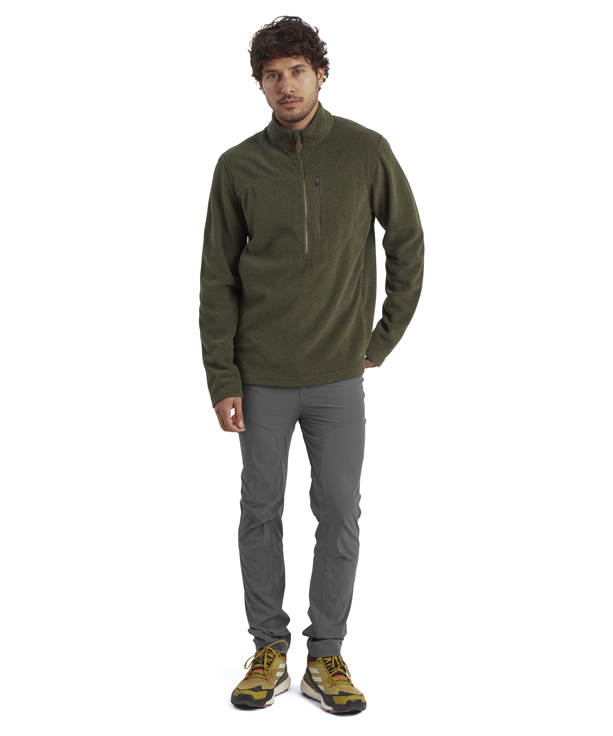 Men's Rolpa 1/4 Zip Fleece Green | Sherpa Adventure Gear