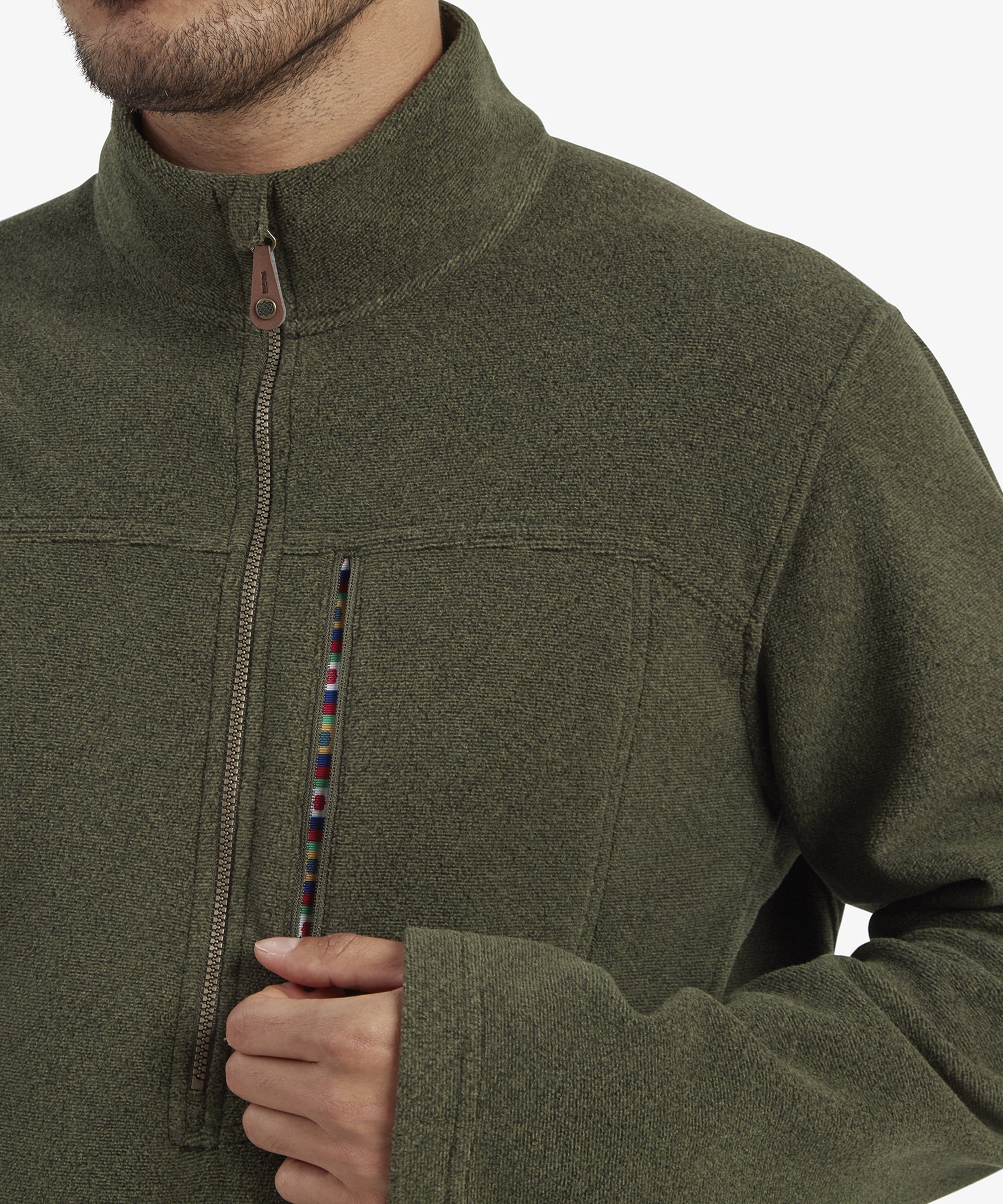 Men's Rolpa Quarter Zip Fleece Green | Sherpa Adventure Gear