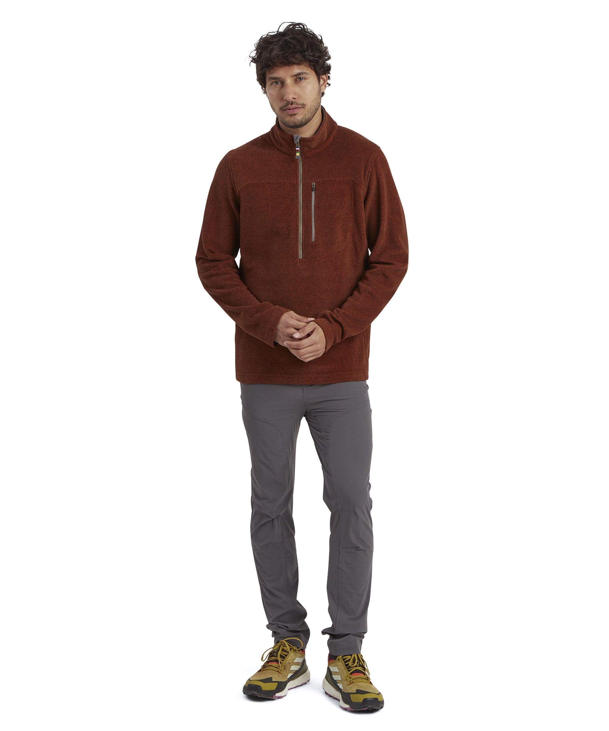 Men's Rolpa Eco Fleece 1/4 Zip Red | Sherpa Adventure Gear