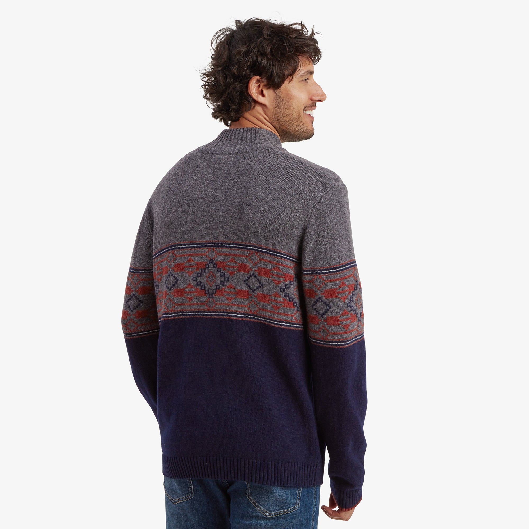 Mens Tej Quarter Zip Blue | Sherpa Adventure Gear