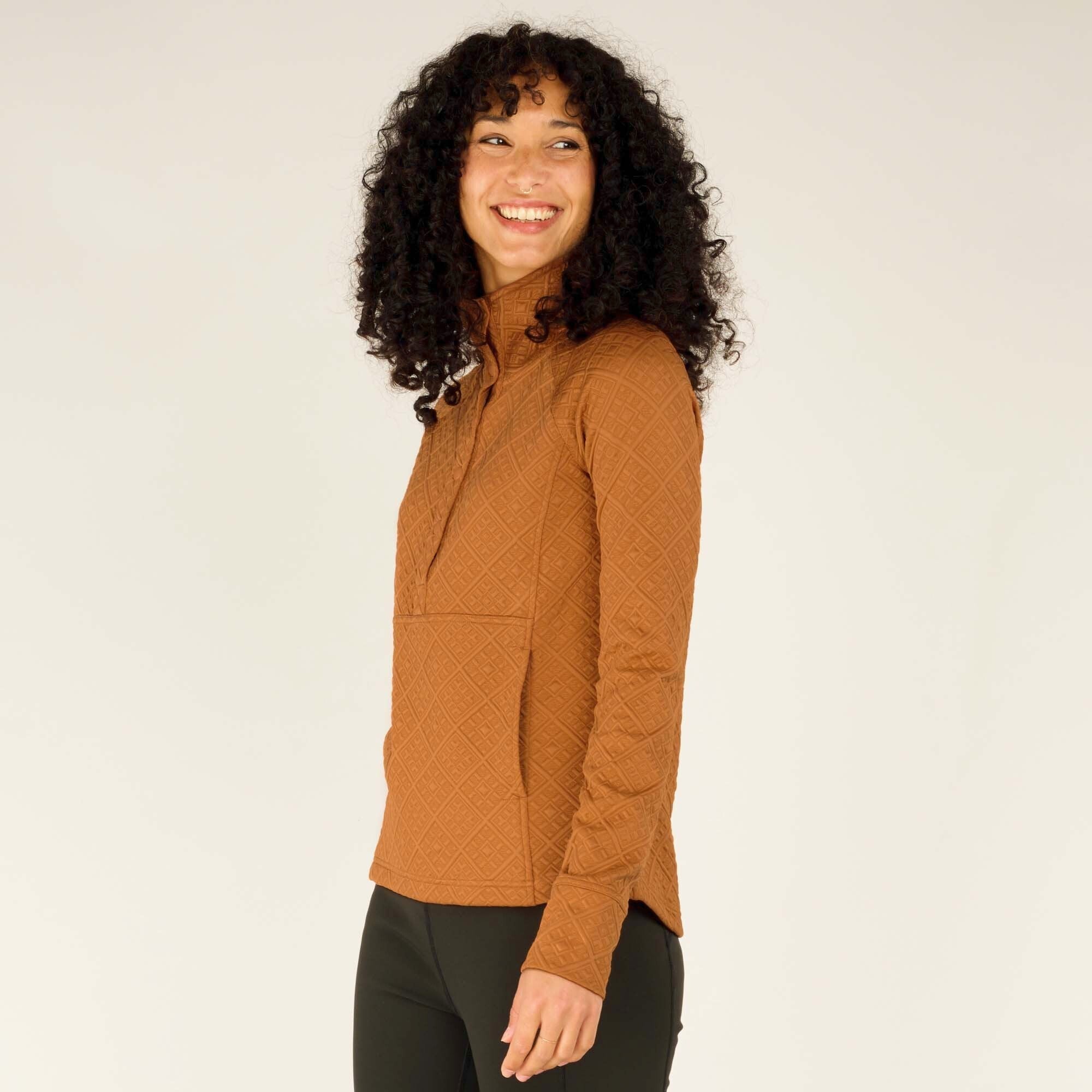 Womens Nyano Snap Mock Neck | Sherpa Adventure Gear