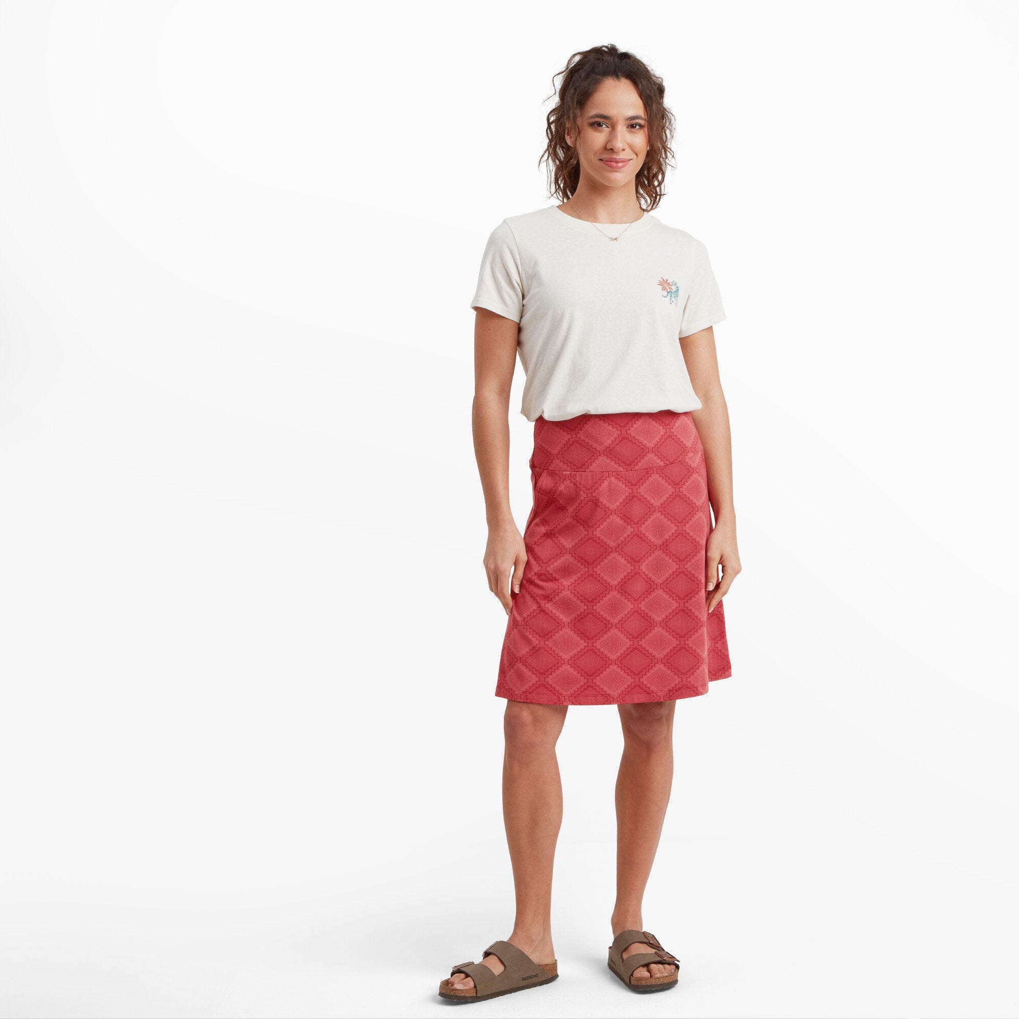 Womens Padma Pull On Skirt Red | Sherpa Adventure Gear