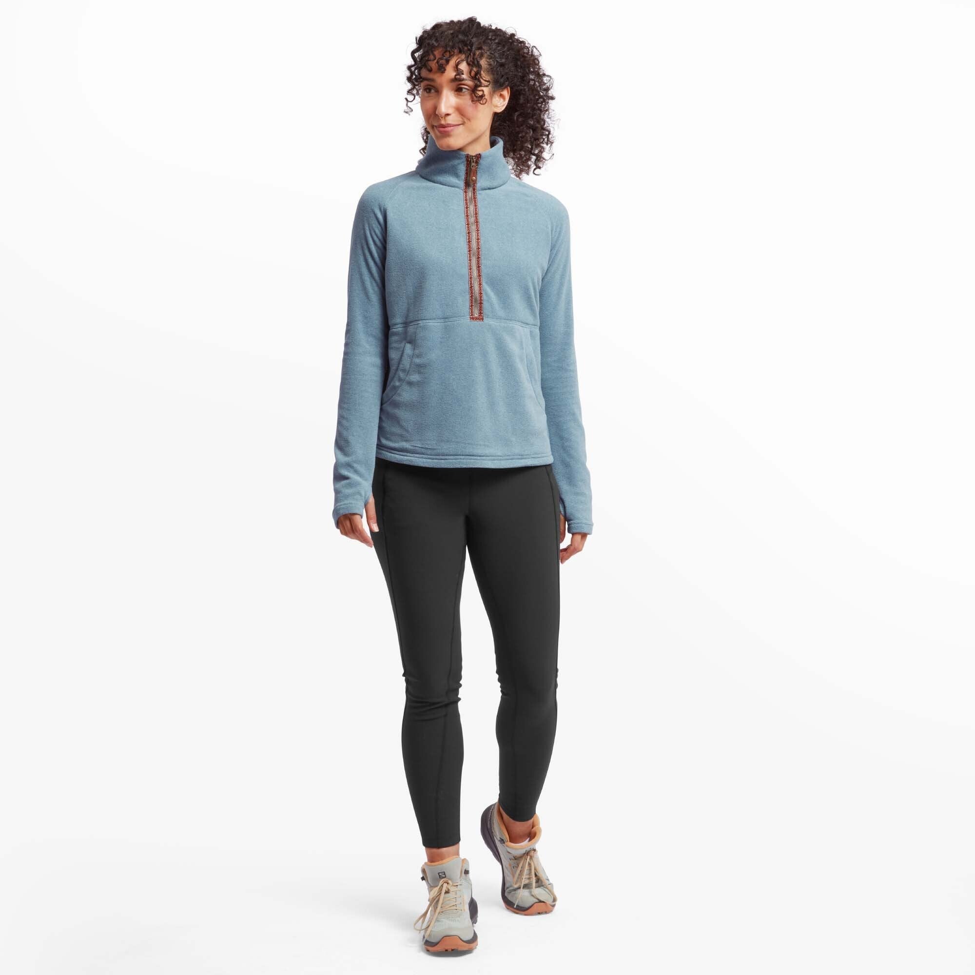 Womens Rolpa Eco Half Zip Blue | Sherpa Adventure Gear