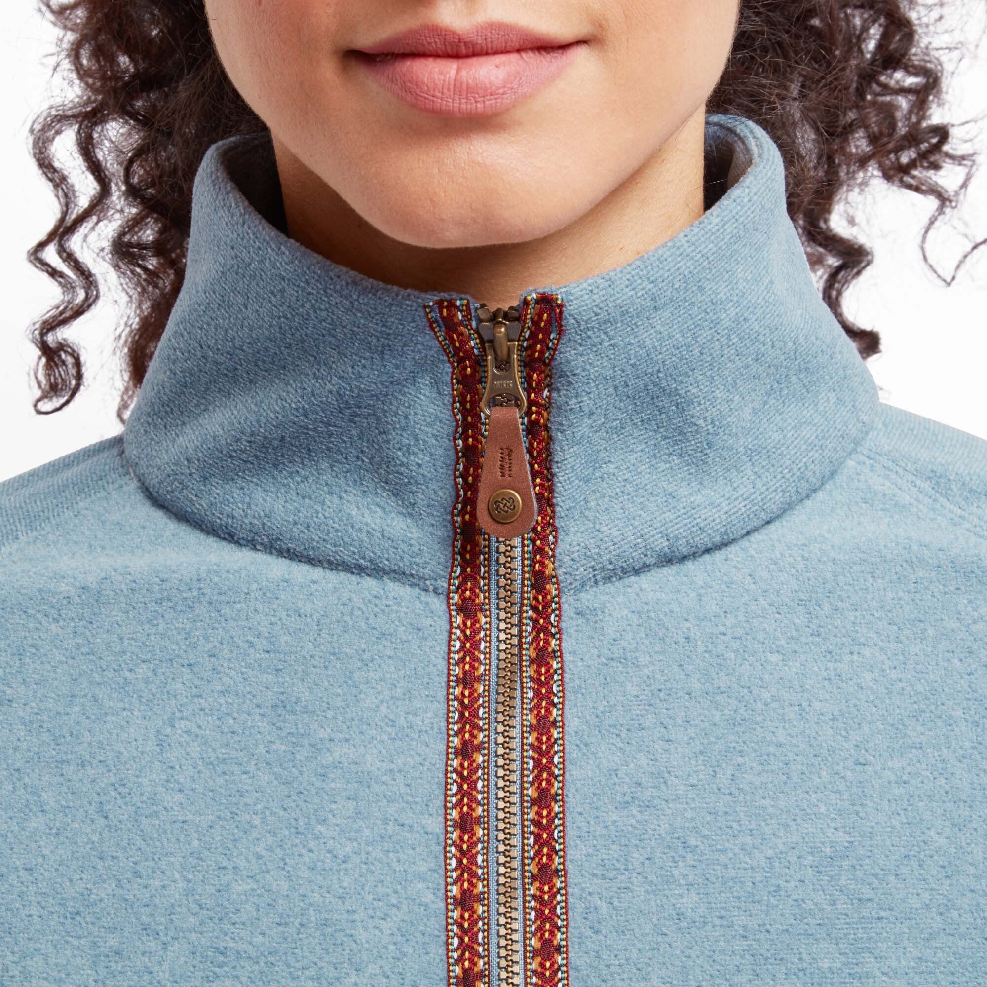 ラッパ Womens Rolpa Eco Half Zip Blue | Sherpa Adventure Gear