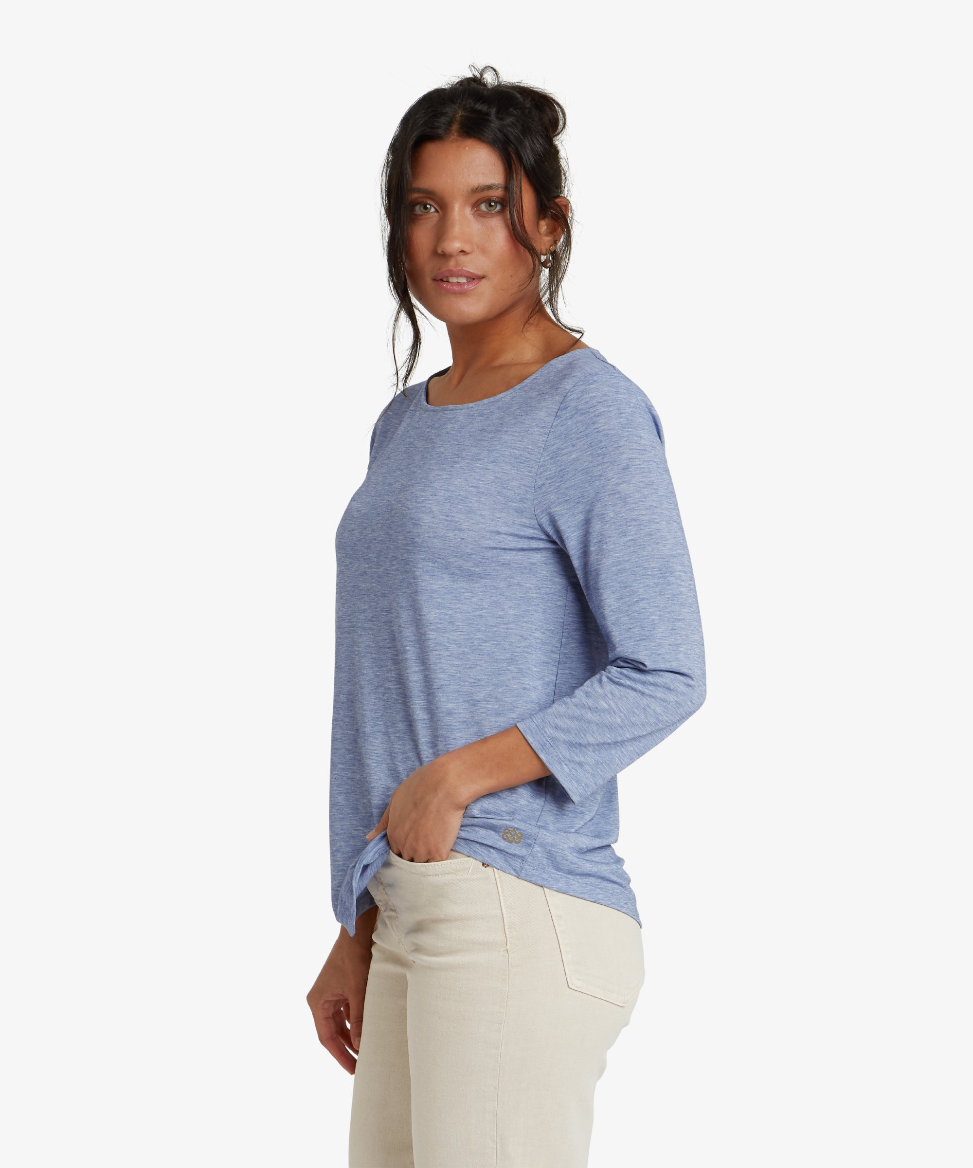 Women's Asha 3/4 Sleeve Top Blue | Sherpa Adventure Gear