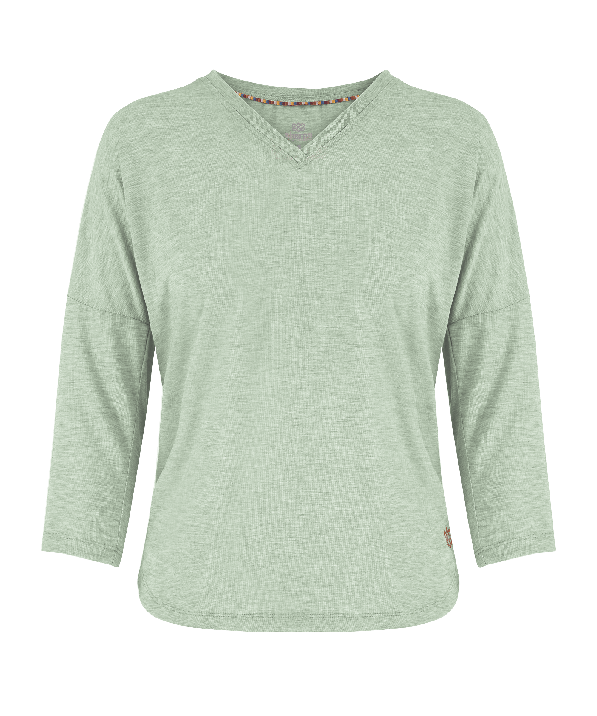 Asha V Neck 3 4 Sleeve Top Thyme
