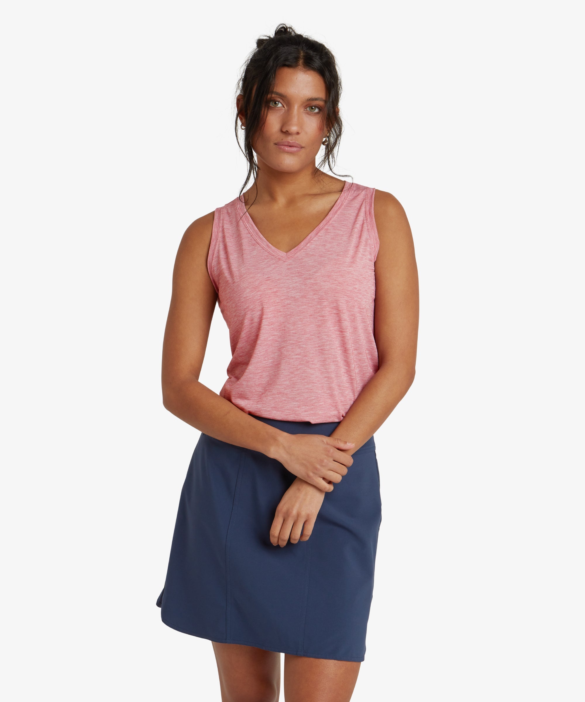 匿名発送　美品　 HARVESTA!　HOT SOIL WORK SHIRTS Womens Asha V-Neck Top Red | Sherpa Adventure Gear
