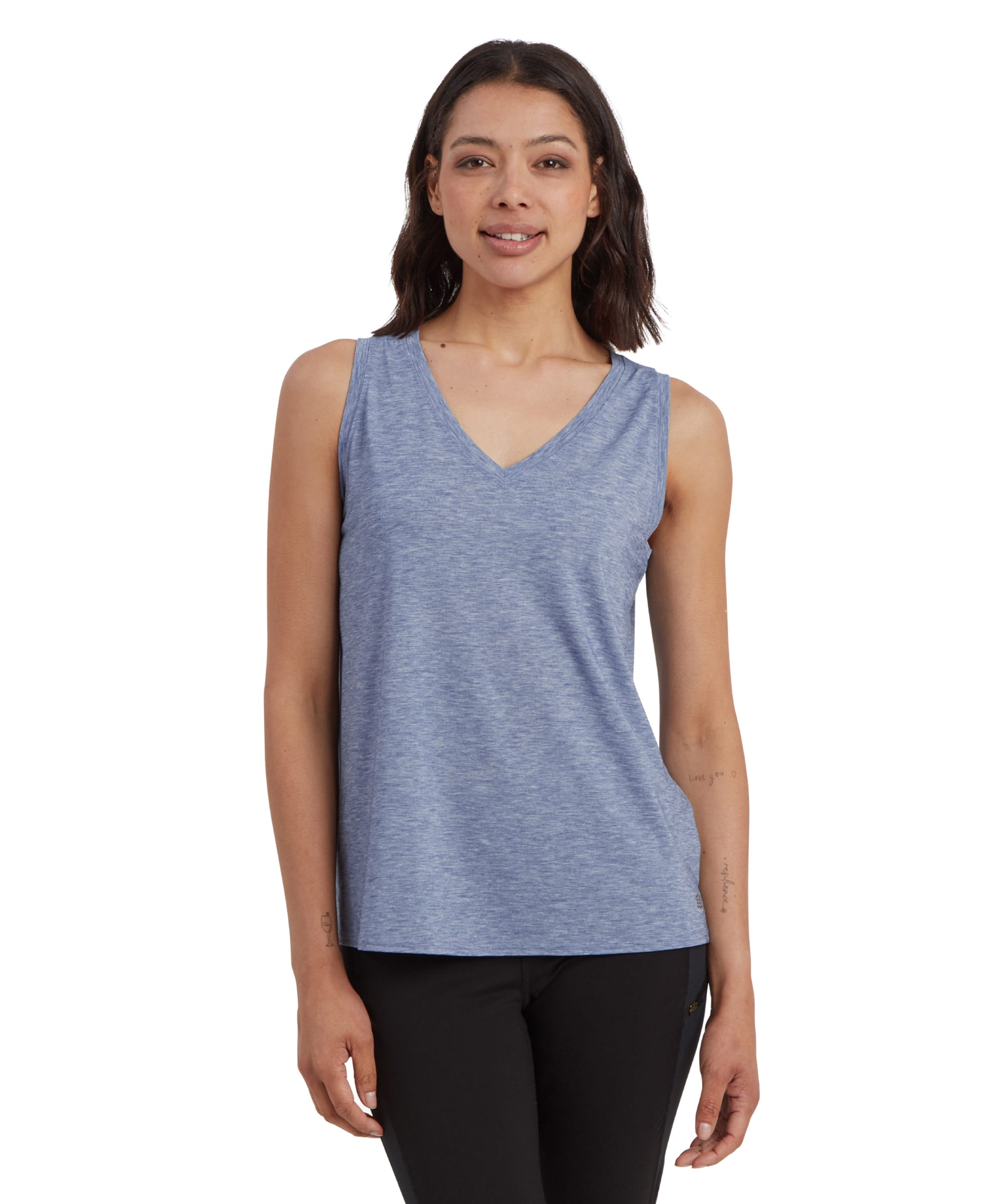 Womens Asha V-Neck Tank Top Blue | Sherpa Adventure Gear