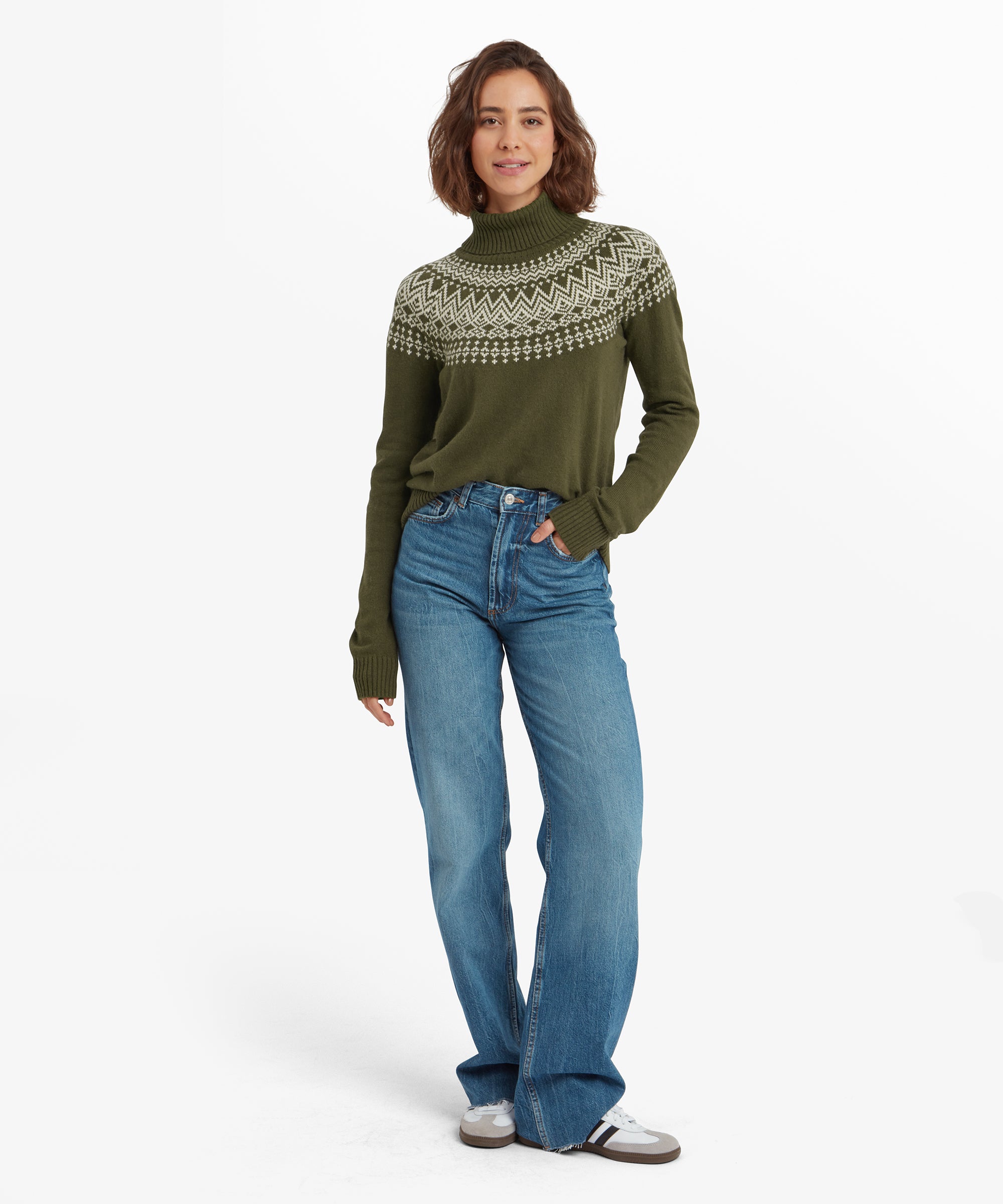 Camkilo Roll Neck Sweater - Evergreen