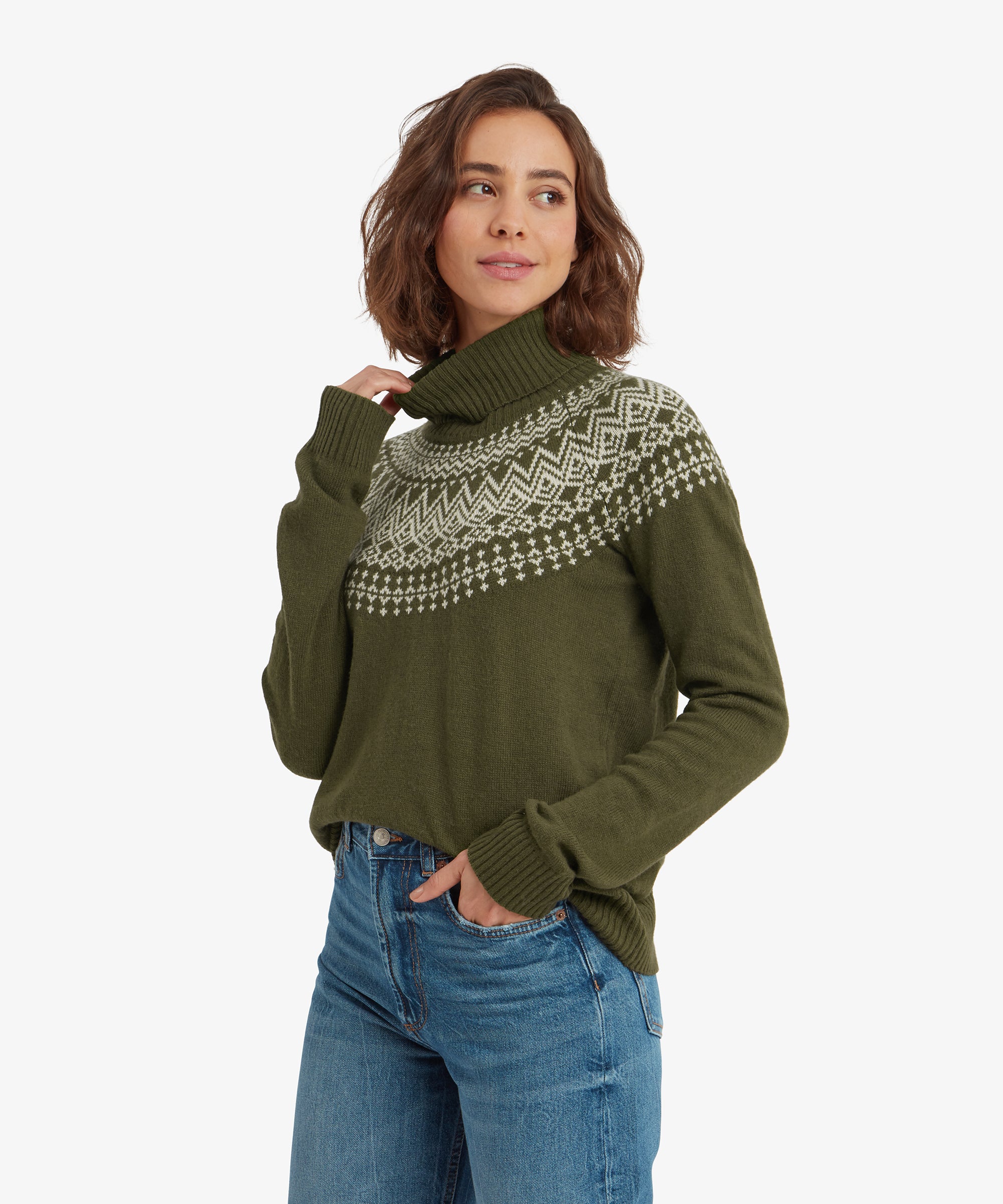 Camkilo Roll Neck Sweater - Evergreen