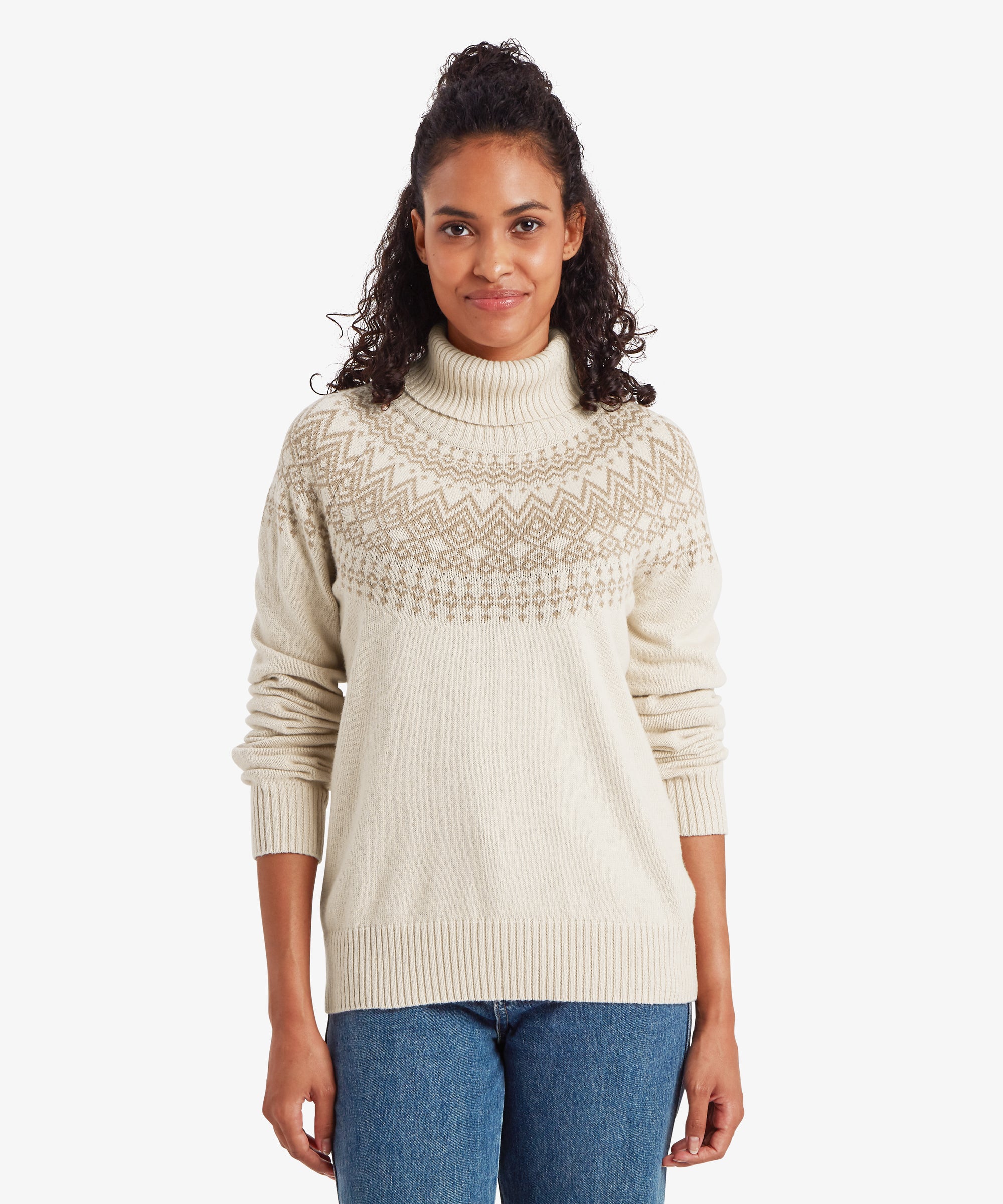 Camkilo Roll Neck Sweater - Ecru