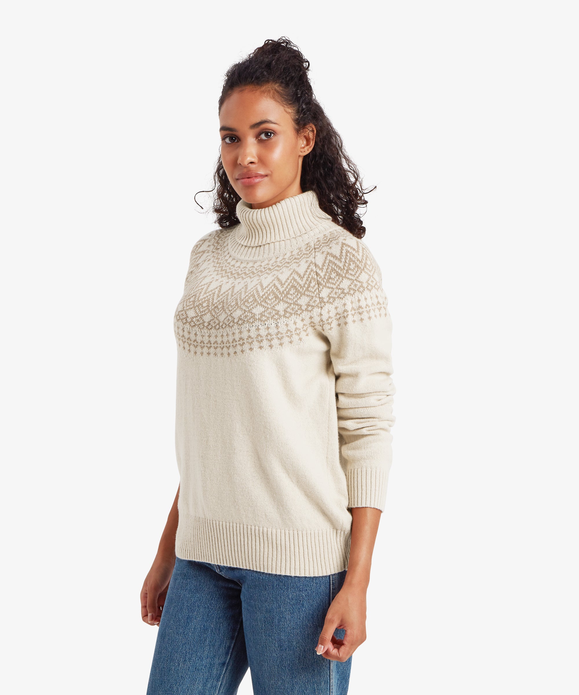 Camkilo Roll Neck Sweater - Ecru