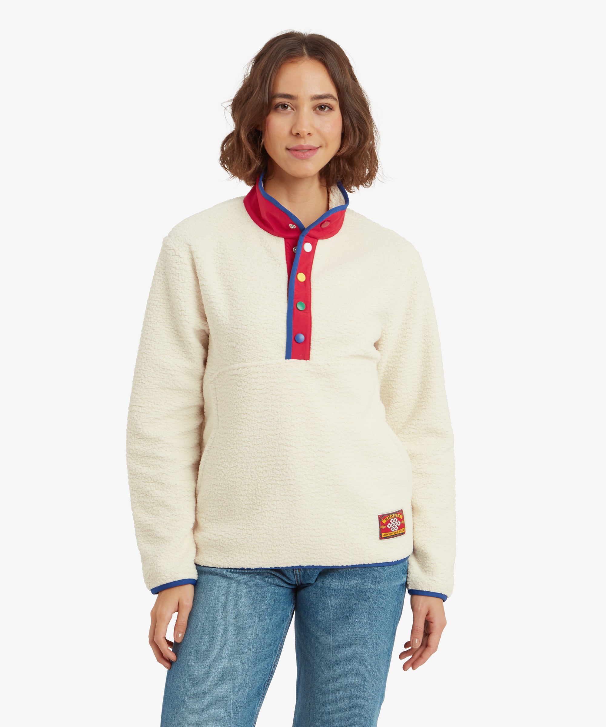 Unisex Tarcho Quarter Snap Pullover Cream | Sherpa Adventure Gear