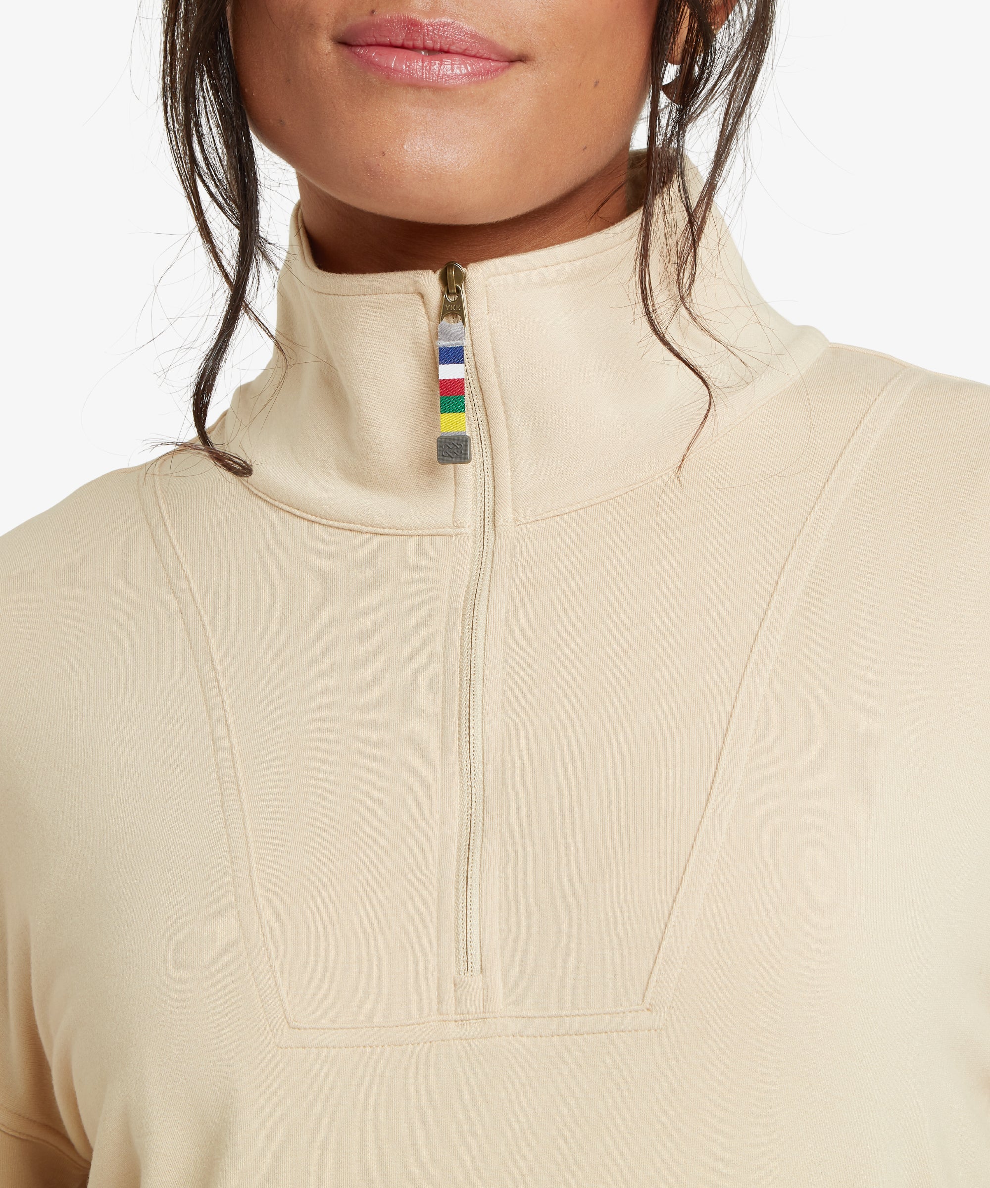 Women's Dhyan 1/4 Zip Cream Sherpa Adventure Gear